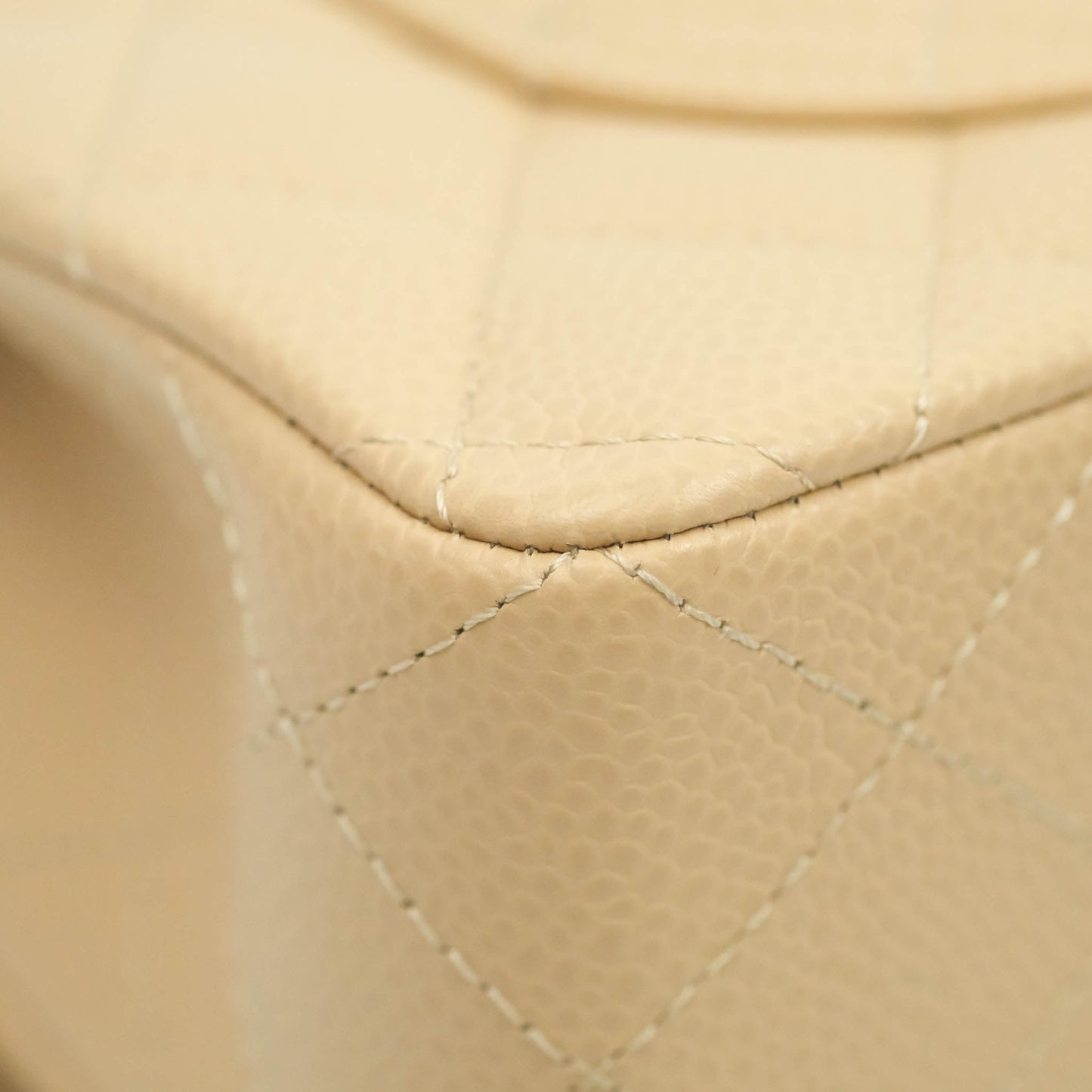 Chanel Classic Small S/M Quilted Flap Beige Caviar Gold Hardware