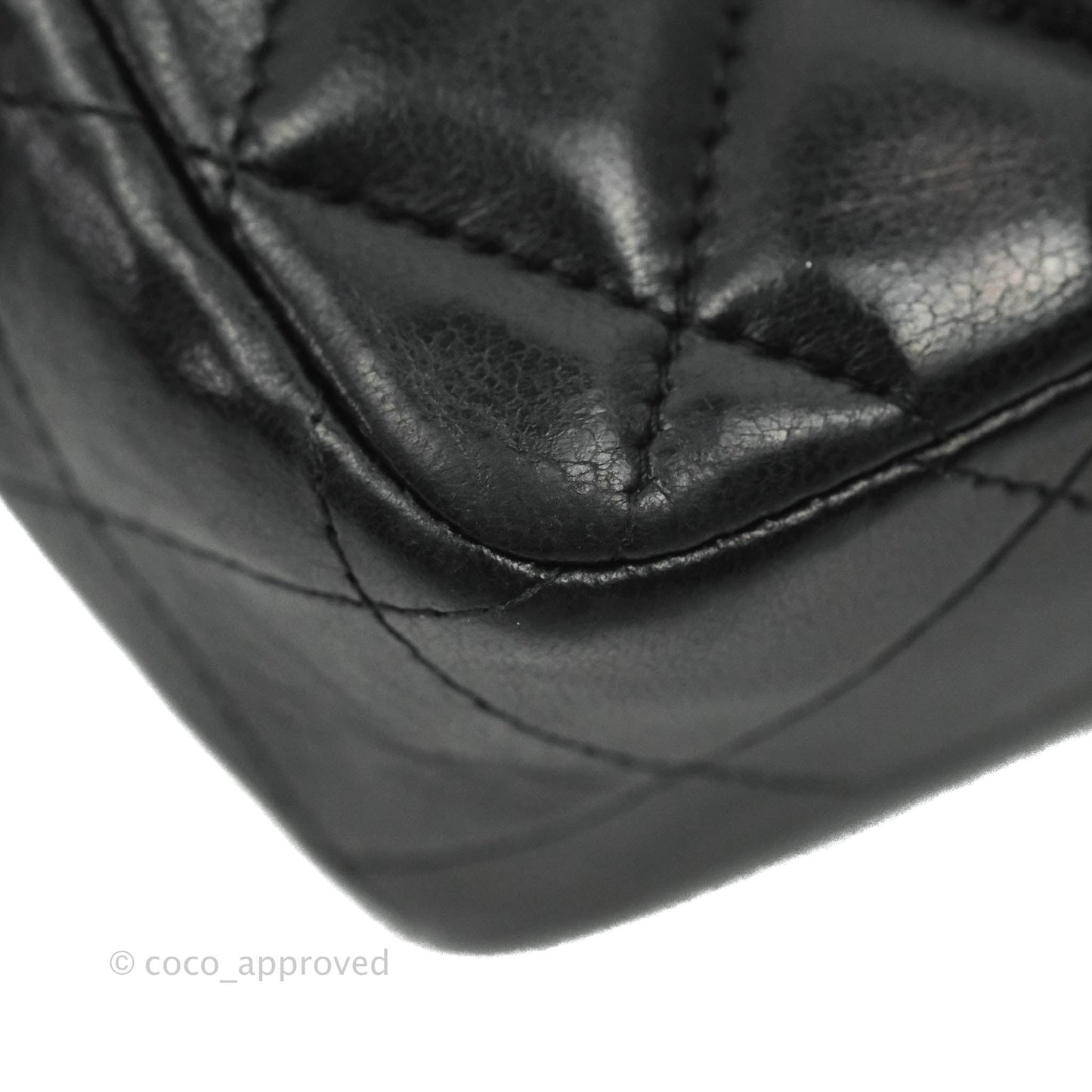 Chanel Quilted East West Flap Bag Black Lambskin Silver Hardware