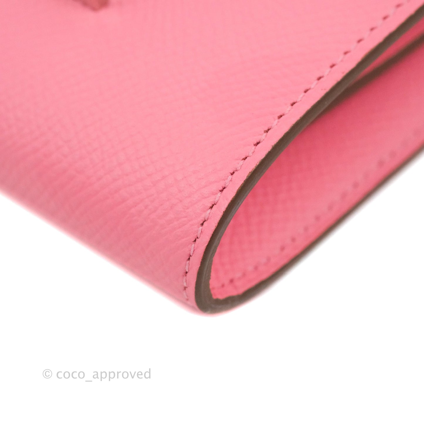 Hermès Constance Short Wallet Rose Azalee Epsom Silver Hardware