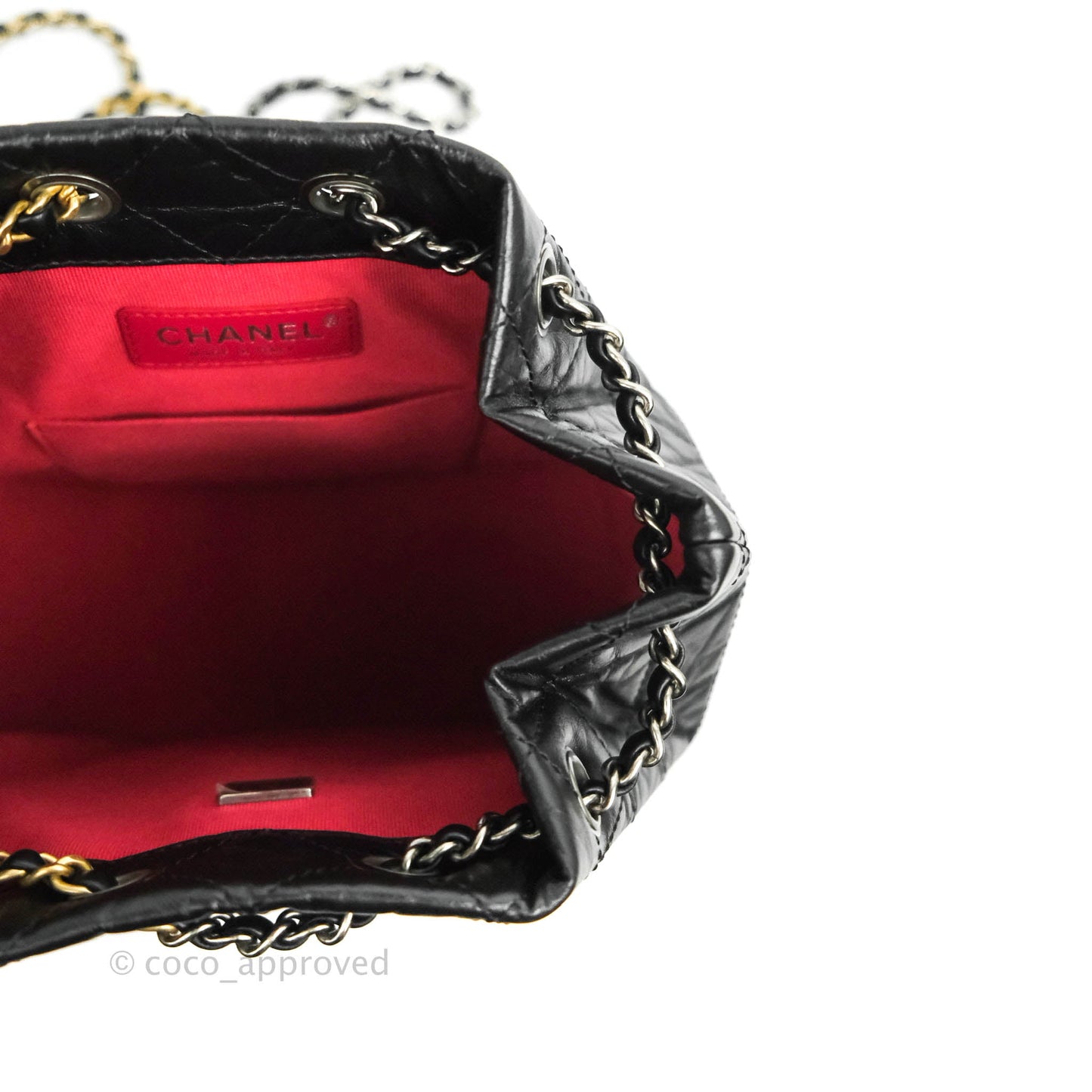 Chanel Small Gabrielle Backpack Black Aged Calfskin