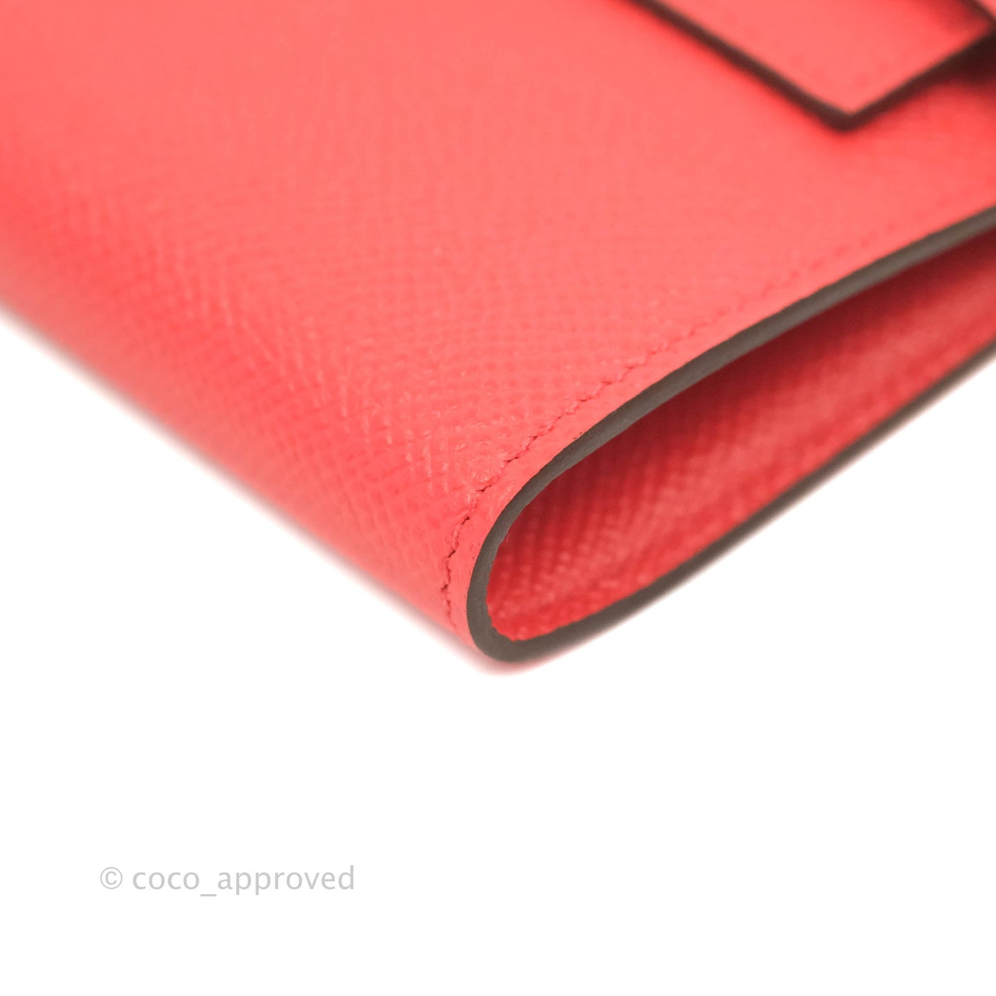 Hermès Kelly Wallet Red Epsom Palladium Hardware