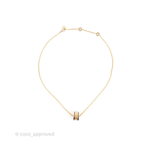 Bvlgari Zero1 Necklace Black Ceramic 18K Rose Gold