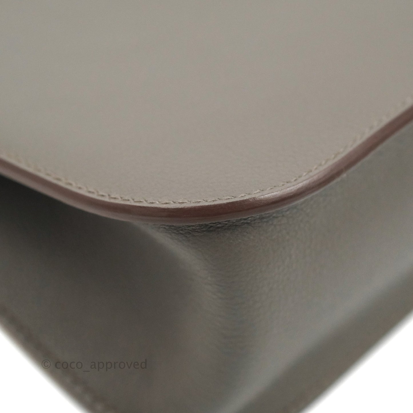Hermès Halzan 25 Gris Etain Evercolor Palladium Hardware
