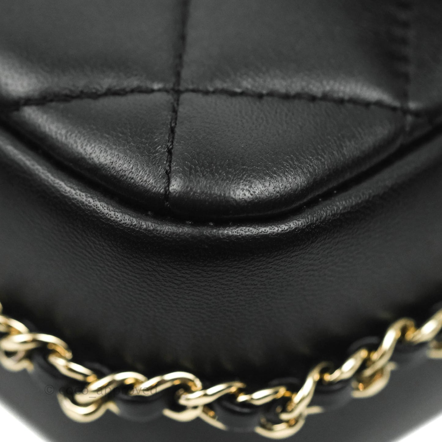 Chanel Quilted Small My Precious Flap Black Lambskin Gold Hardware