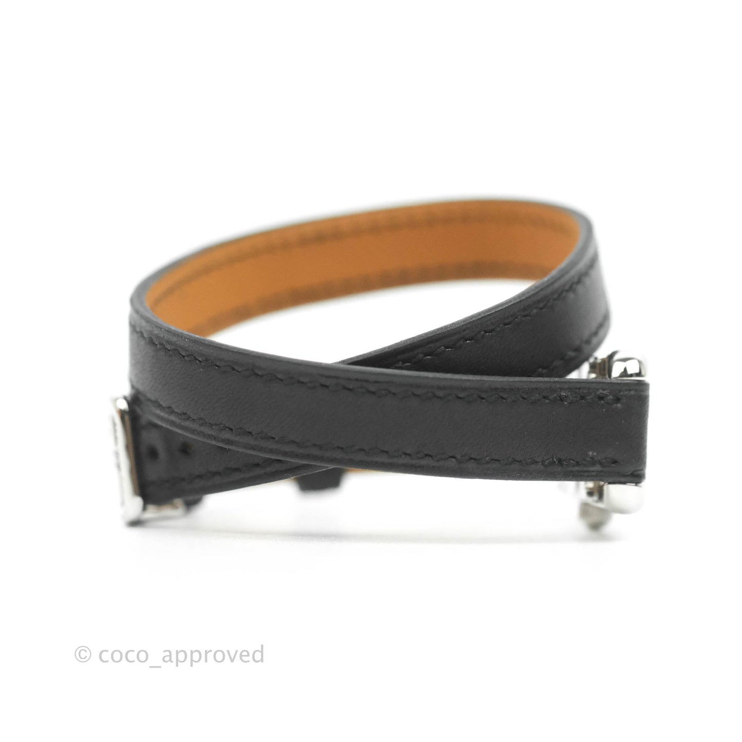 Hermès Cape Cod Nantucket Black Leather Strap Steel Watch Special Order