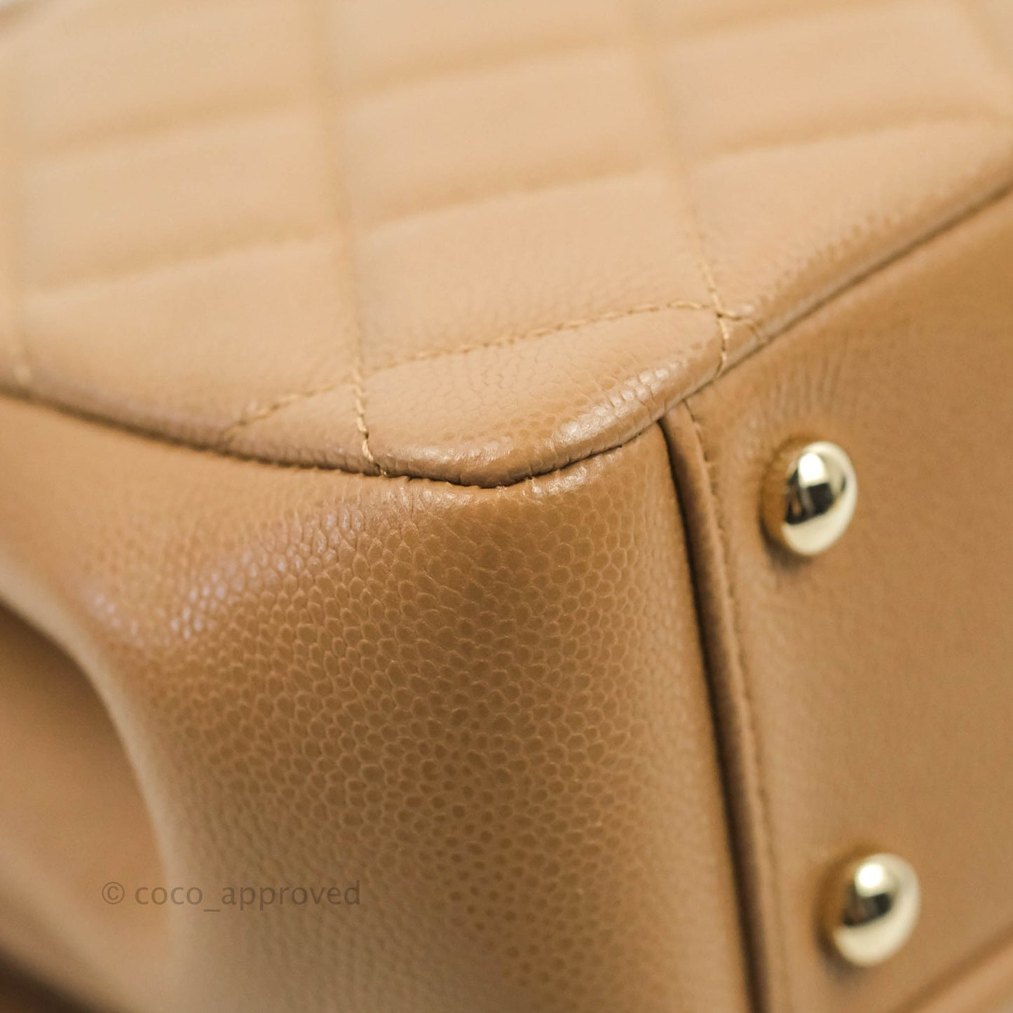 Chanel Quilted Medium Business Affinity Flap Caramel Dark Beige Caviar Gold Hardware