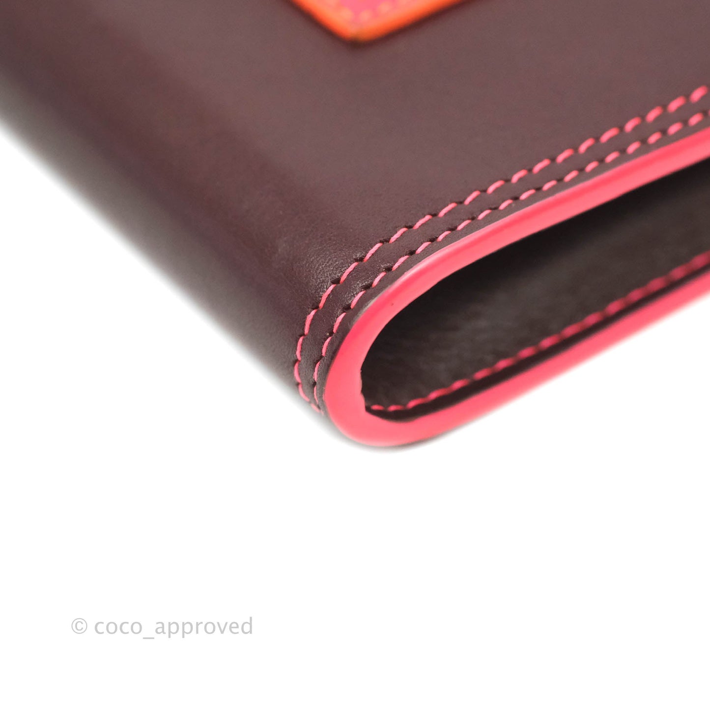 Celine Pocket Envelope Wallet on Chain Maroon