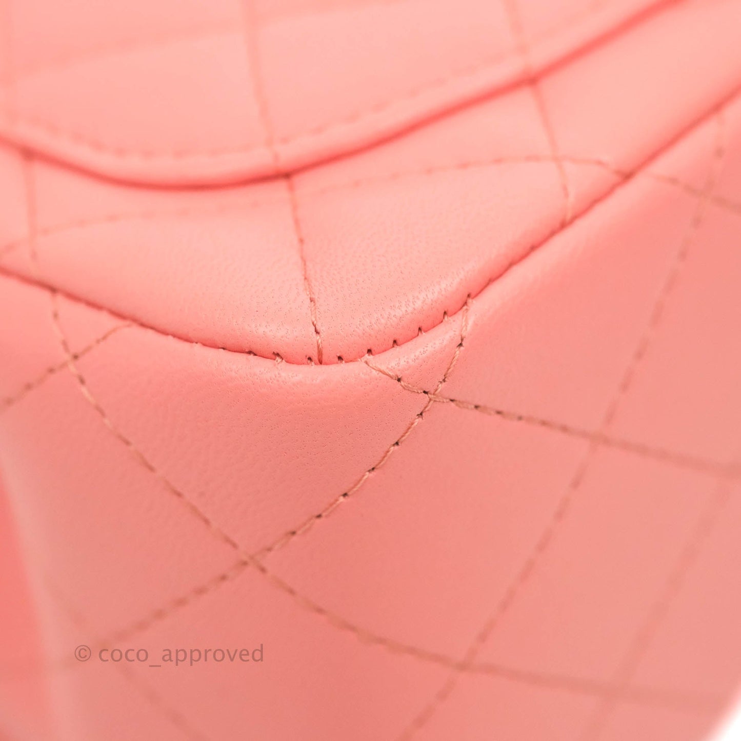 Chanel Quilted Mini Square Pink Lambskin Gold Hardware