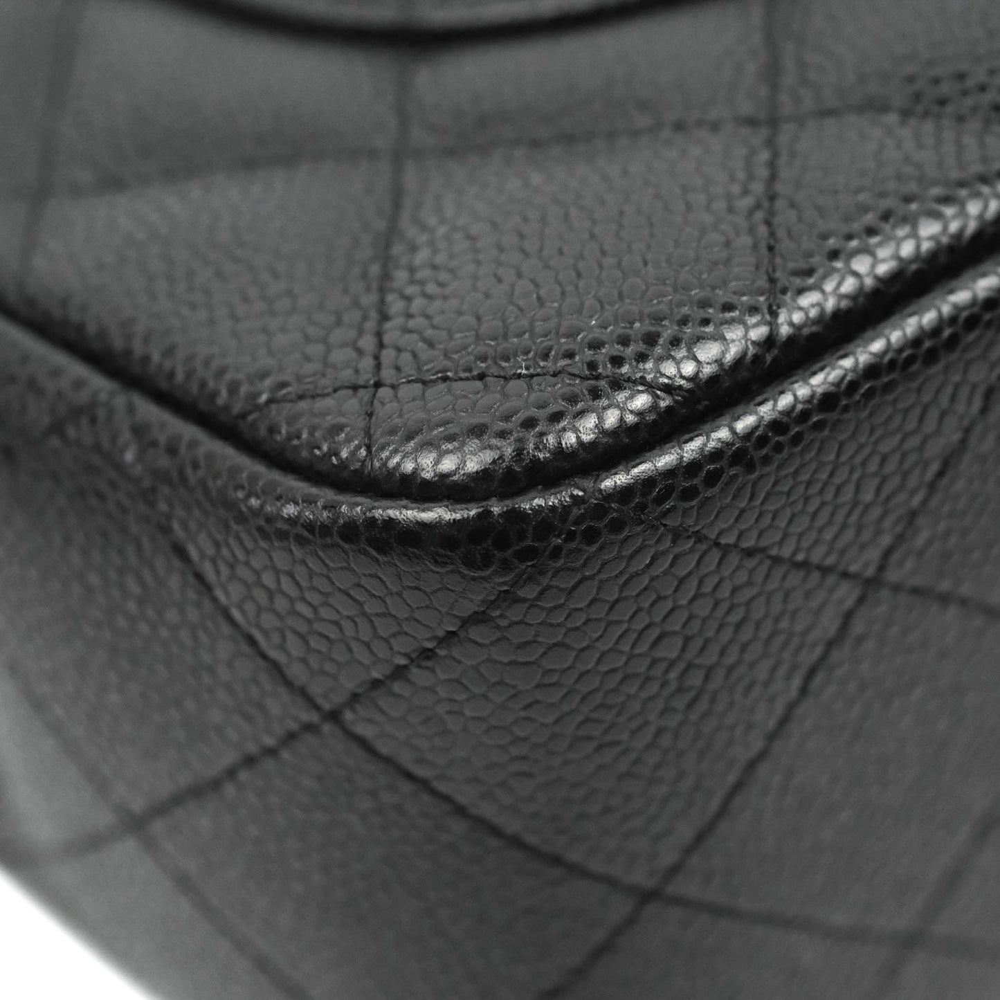 Chanel Jumbo Single Flap Black Caviar Silver Hardware