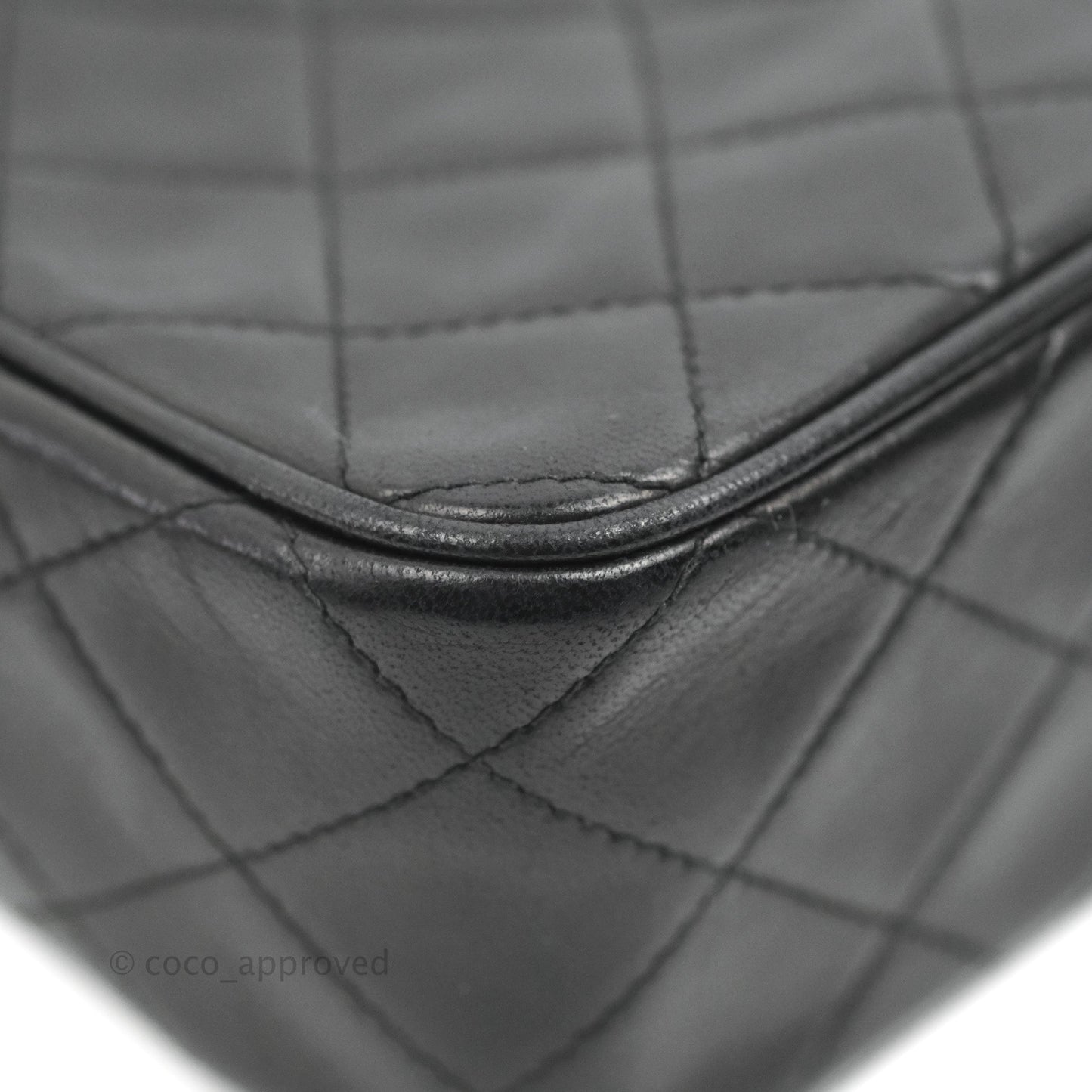 Chanel Vintage Small Camera Bag Black Lambskin Gold Hardware