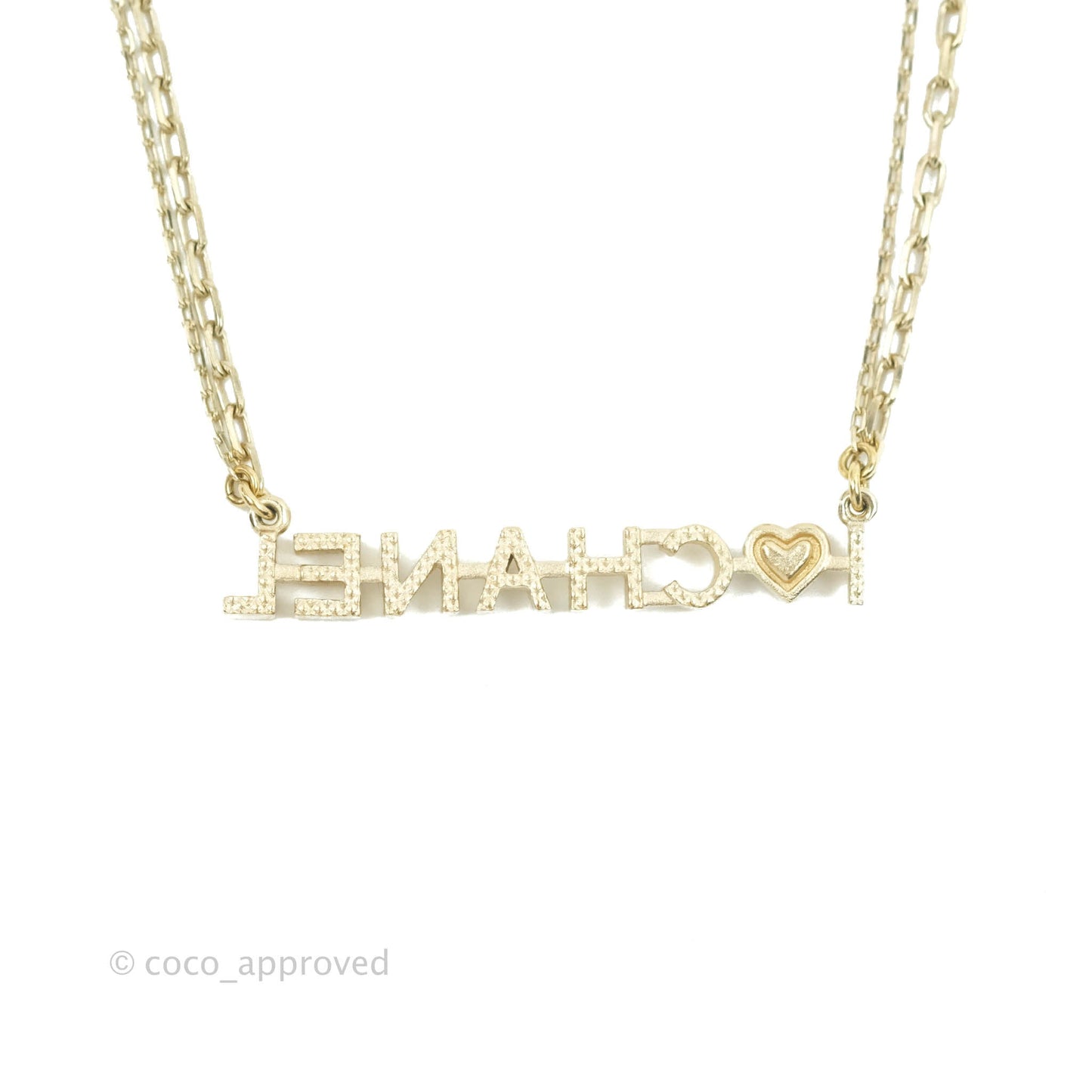 Chanel I love Chanel Necklace Gold Tone 17P
