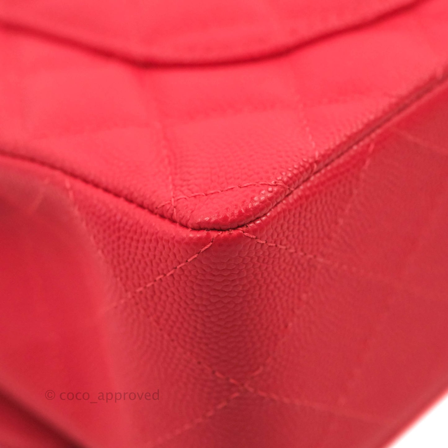 Chanel Small Classic Quilted Flap Red Caviar Gold Hardware