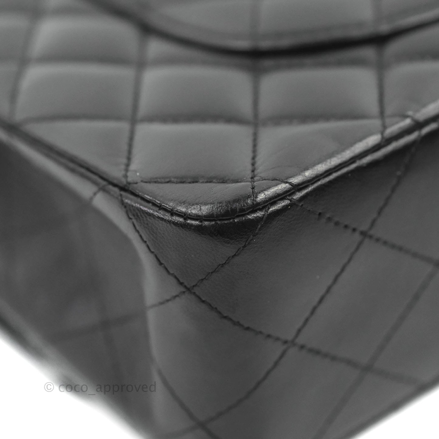 Chanel Classic M/L Medium Flap Quilted Black Lambskin 24K Gold Hardware