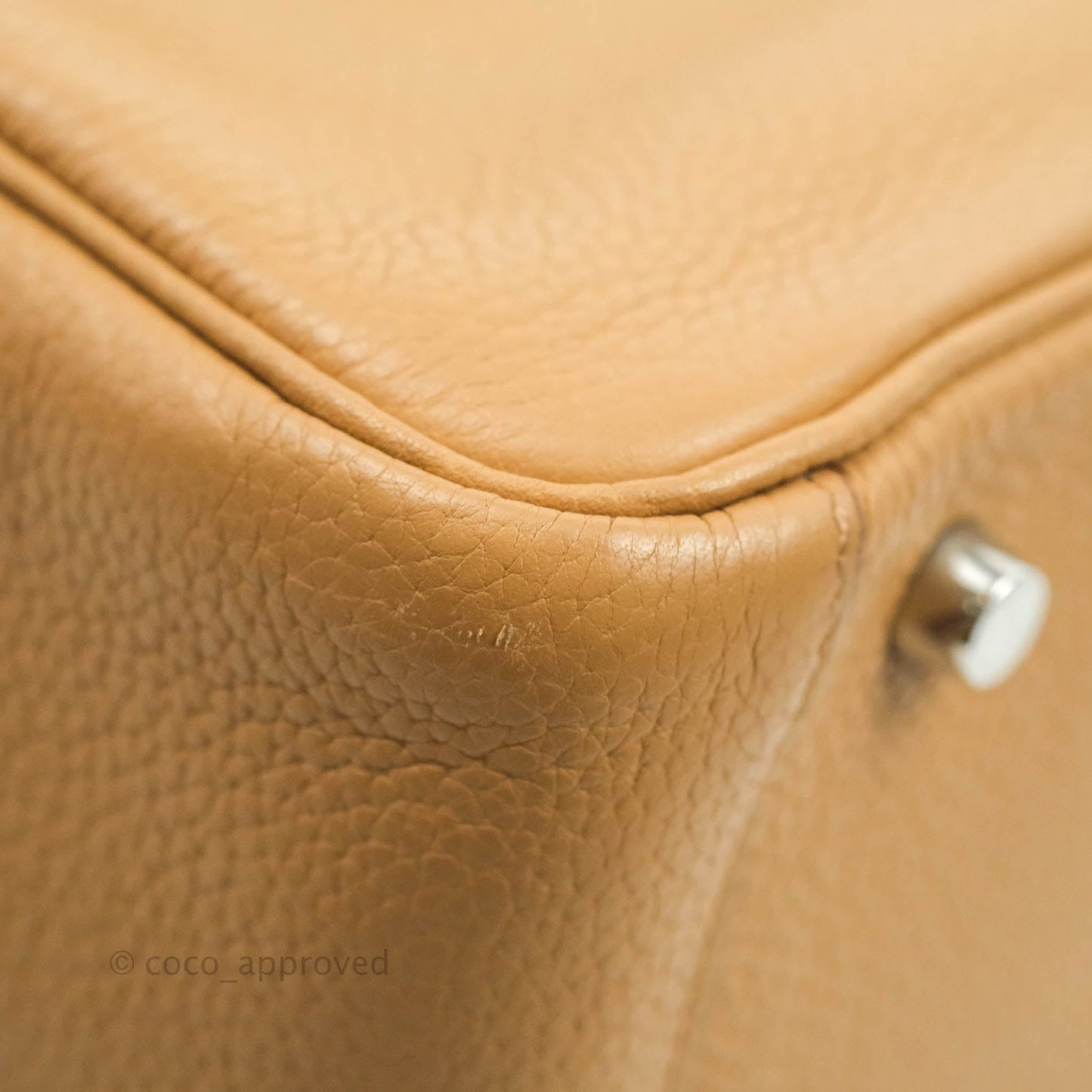 Hermès Lindy 30 Tabac Camel TC Palladium Hardware