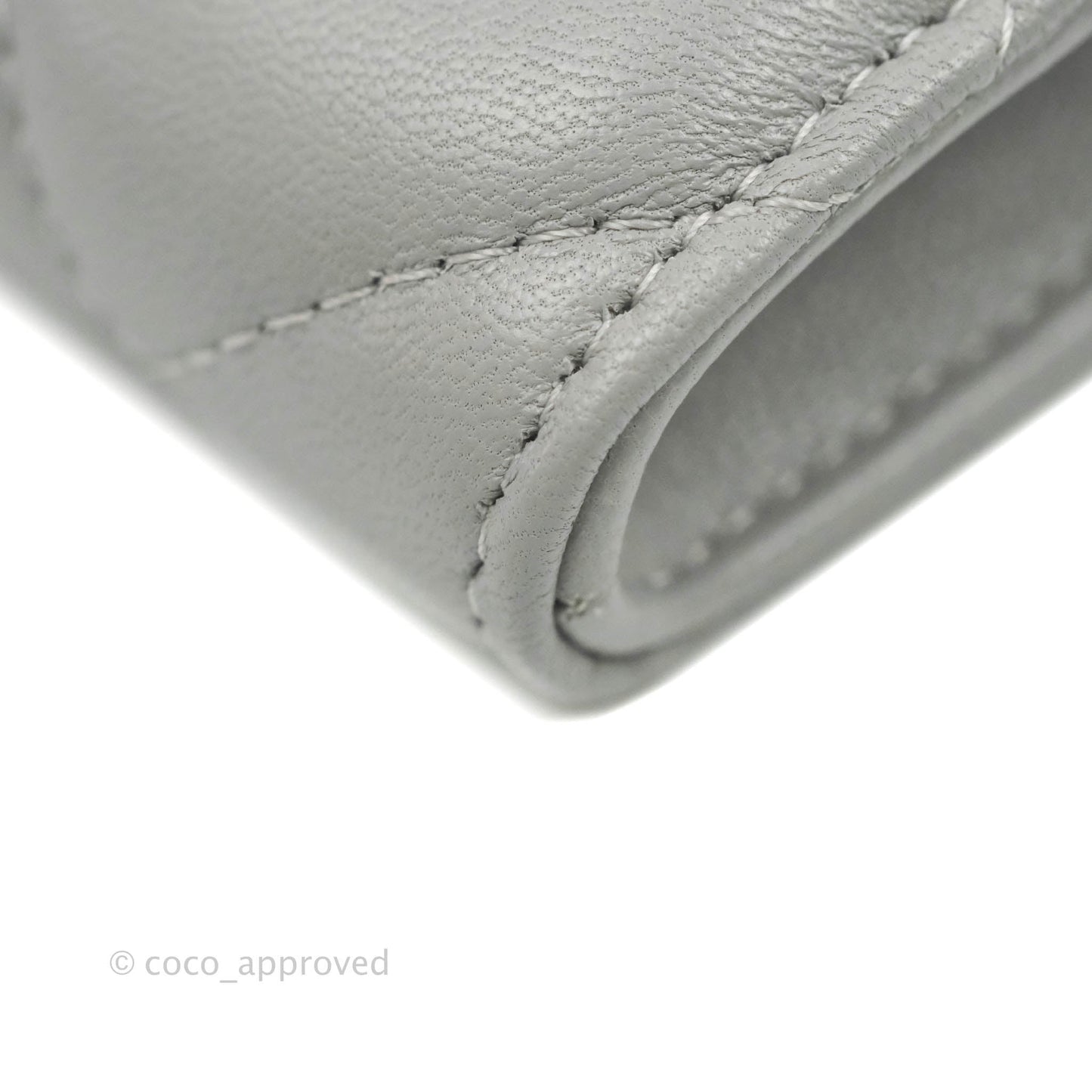 Chanel 19 Phone Holder Grey Mixed Hardware