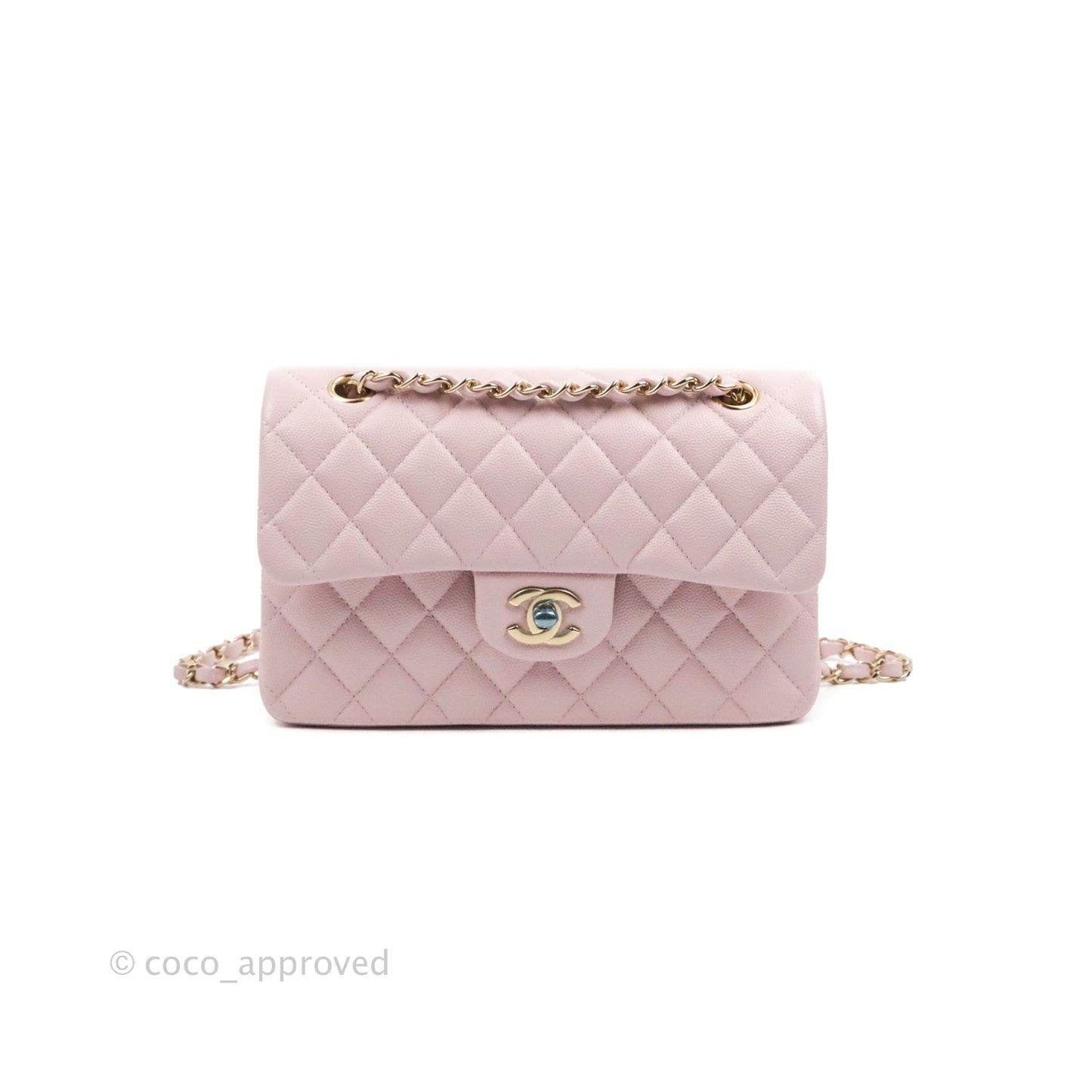 Chanel Classic Small S/M Flap Pink Caviar Gold Hardware