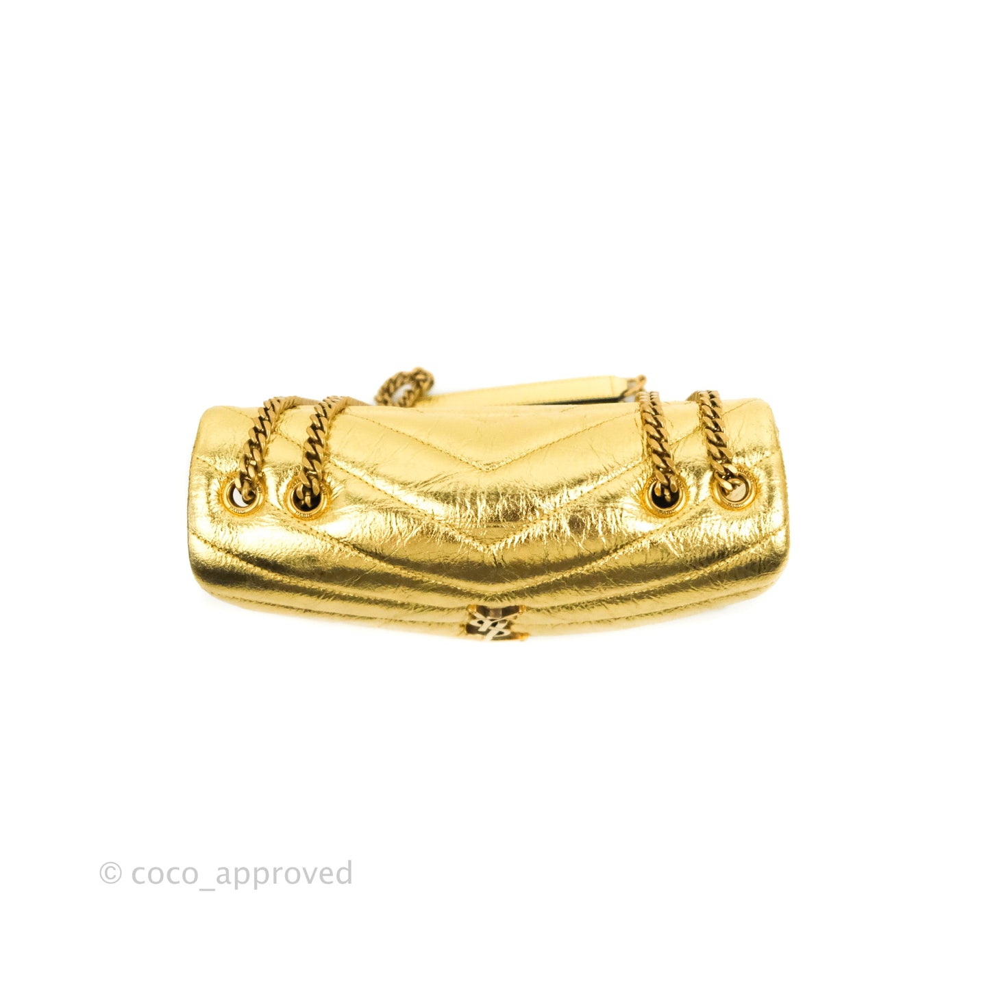 Saint Laurent Loulou Small Bag Metallic Gold Gold Hardware