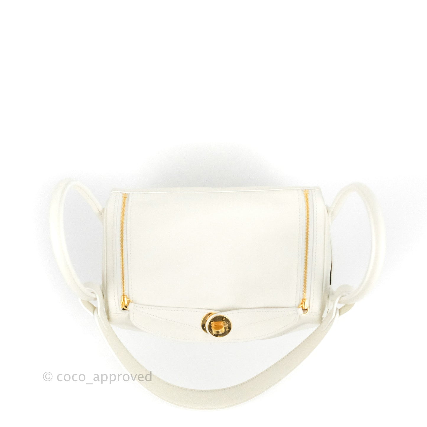 Hermès Lindy 26 Evercolor Blanc Gold Hardware