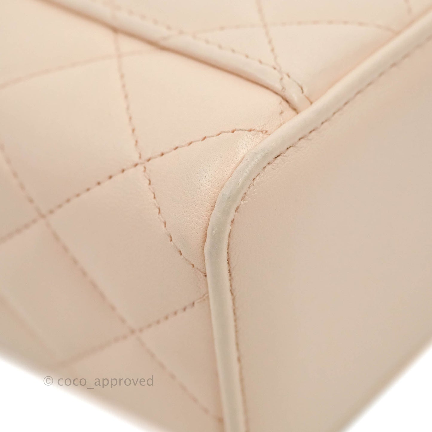 Chanel Classic Mini Pearl Crush Vanity With Chain Light Pink Lambskin Aged Gold Hardware
