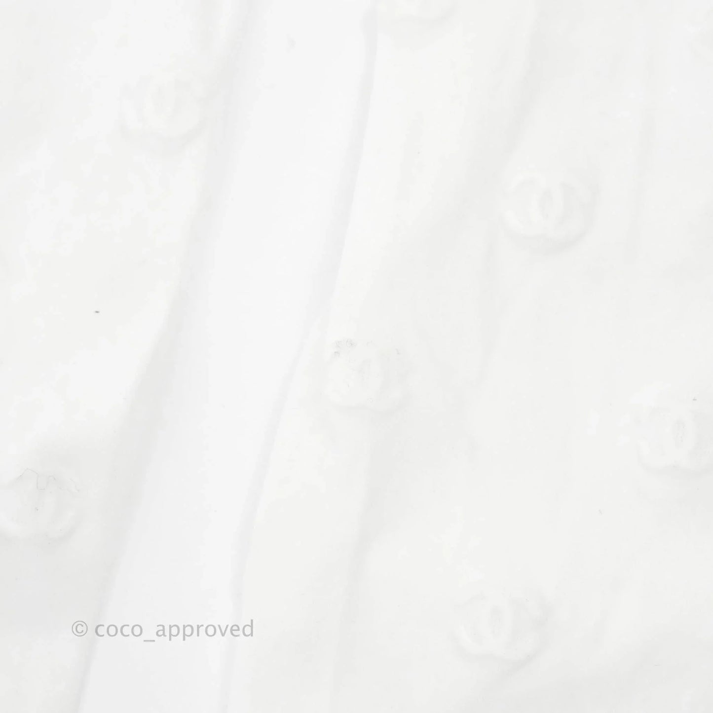 Chanel White Tights with CC Logo Size S