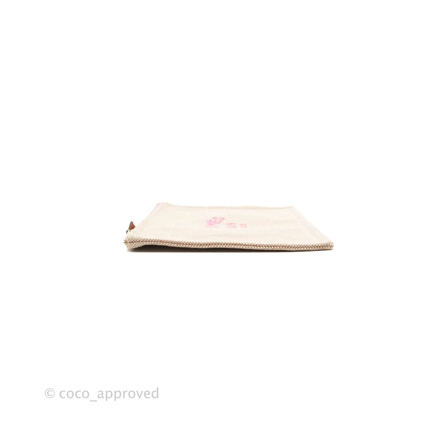 Hermès Small Bain New Yachting Pouch Cotton Pink