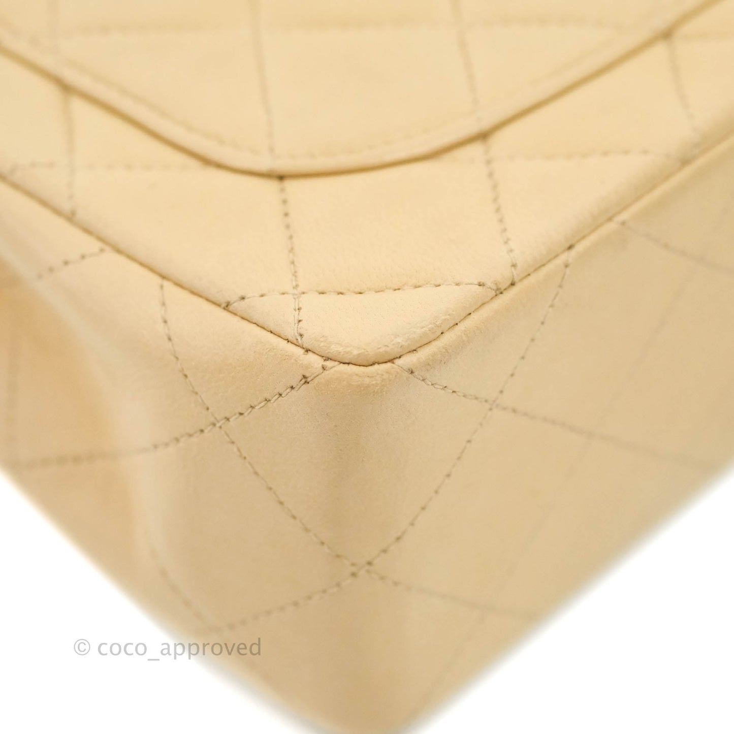 Chanel Vintage Mini Square Beige Lambskin 24K Gold Hardware