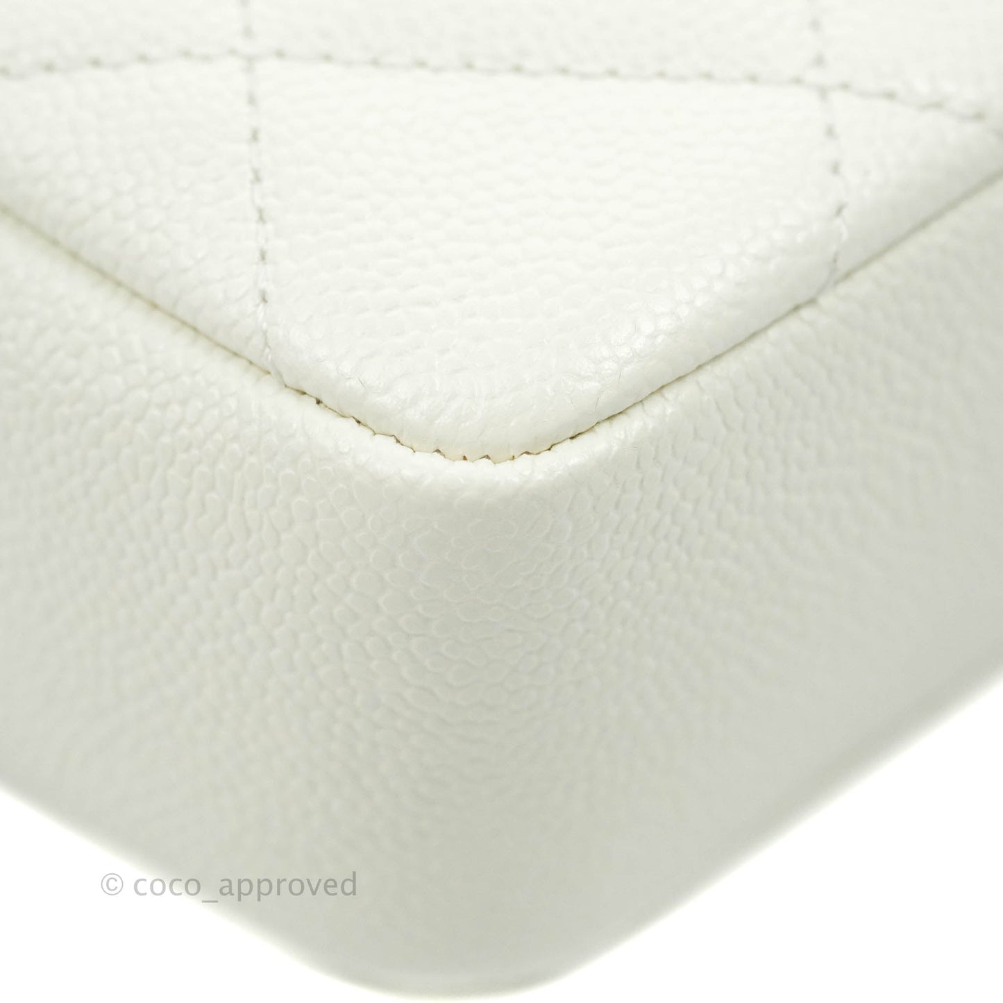 Chanel Melody Camera Bag White Caviar Gold Hardware 22S