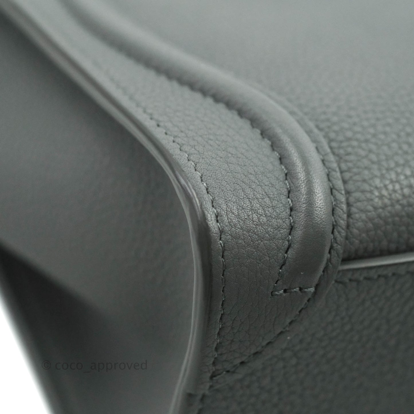 Celine Nano Luggage Grey Drummed Calfskin