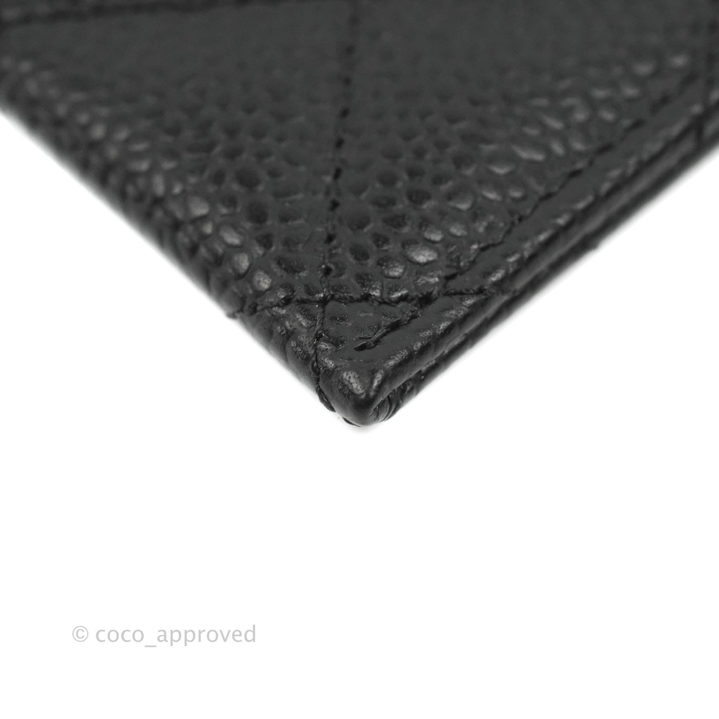 Chanel Classic Flat Card Holder Black Caviar Gold Hardware