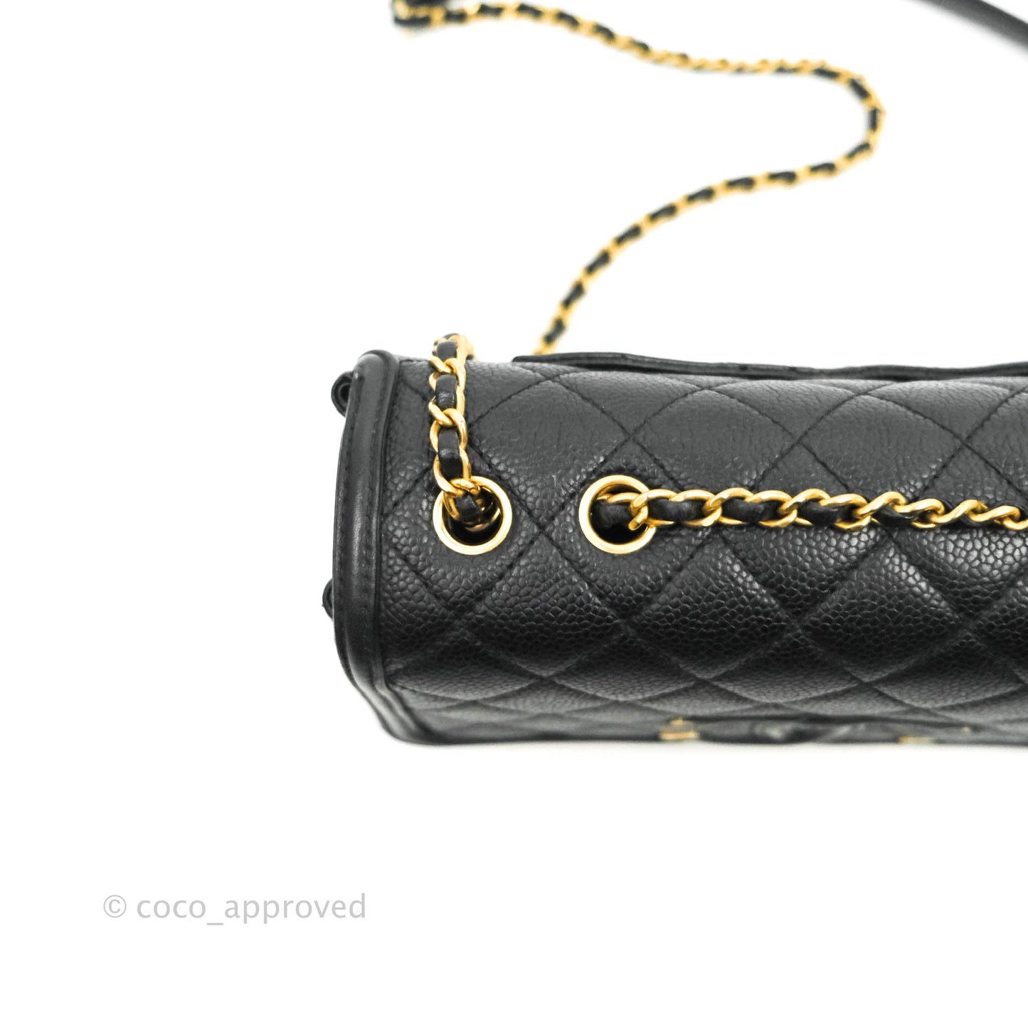 Chanel Quilted Small CC Filigree Flap Black Caviar