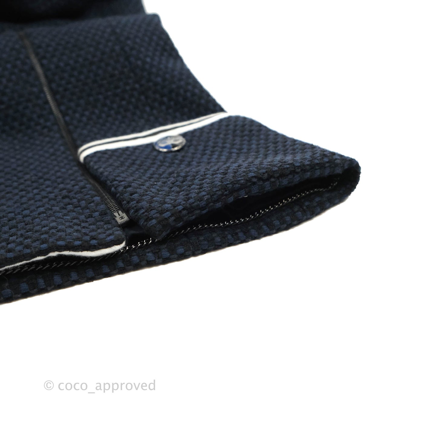Chanel Jacket Fan Tweed Navy