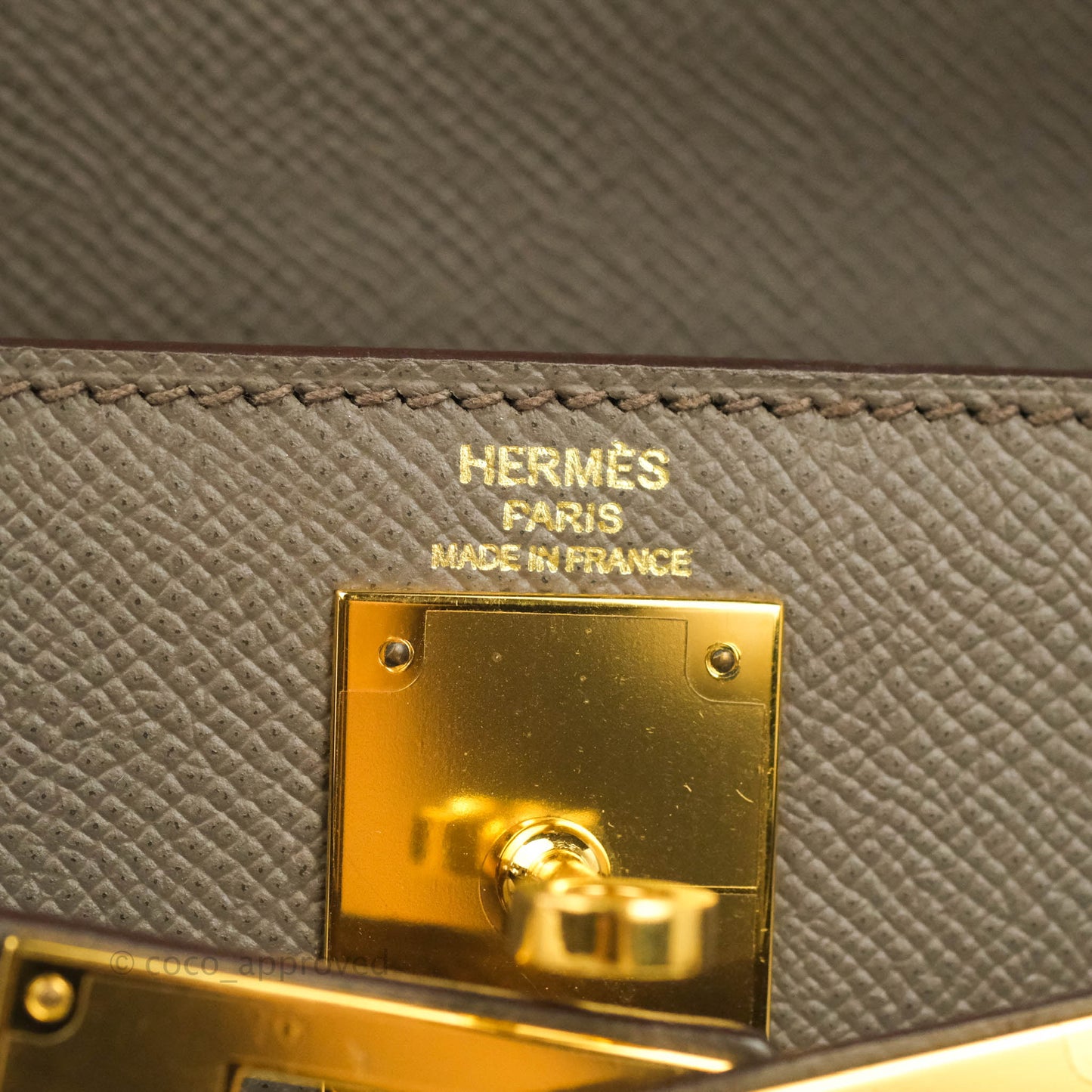 Hermès Kelly 28 8F Etain Gold Hardware