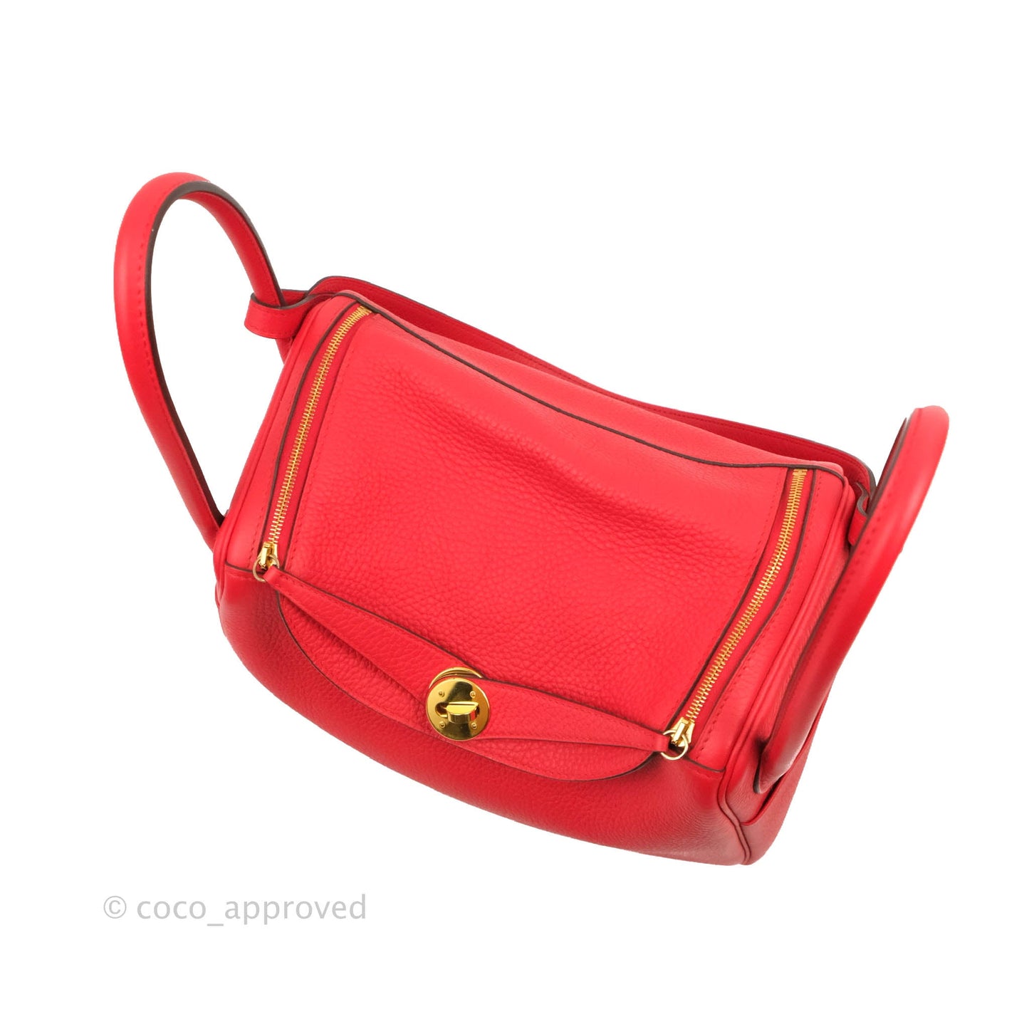 Hermès Lindy 26 Rouge de Coeur Clemence Gold Hardware