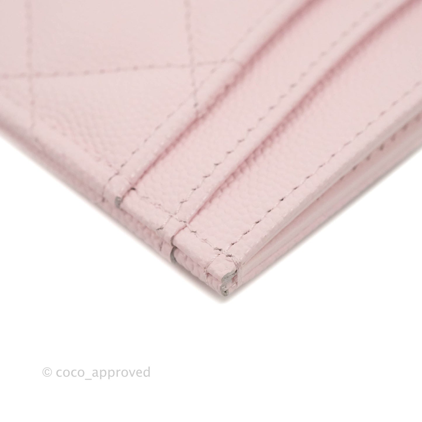 Chanel Classic Flat Card Holder Light Pink Caviar Gold Hardware