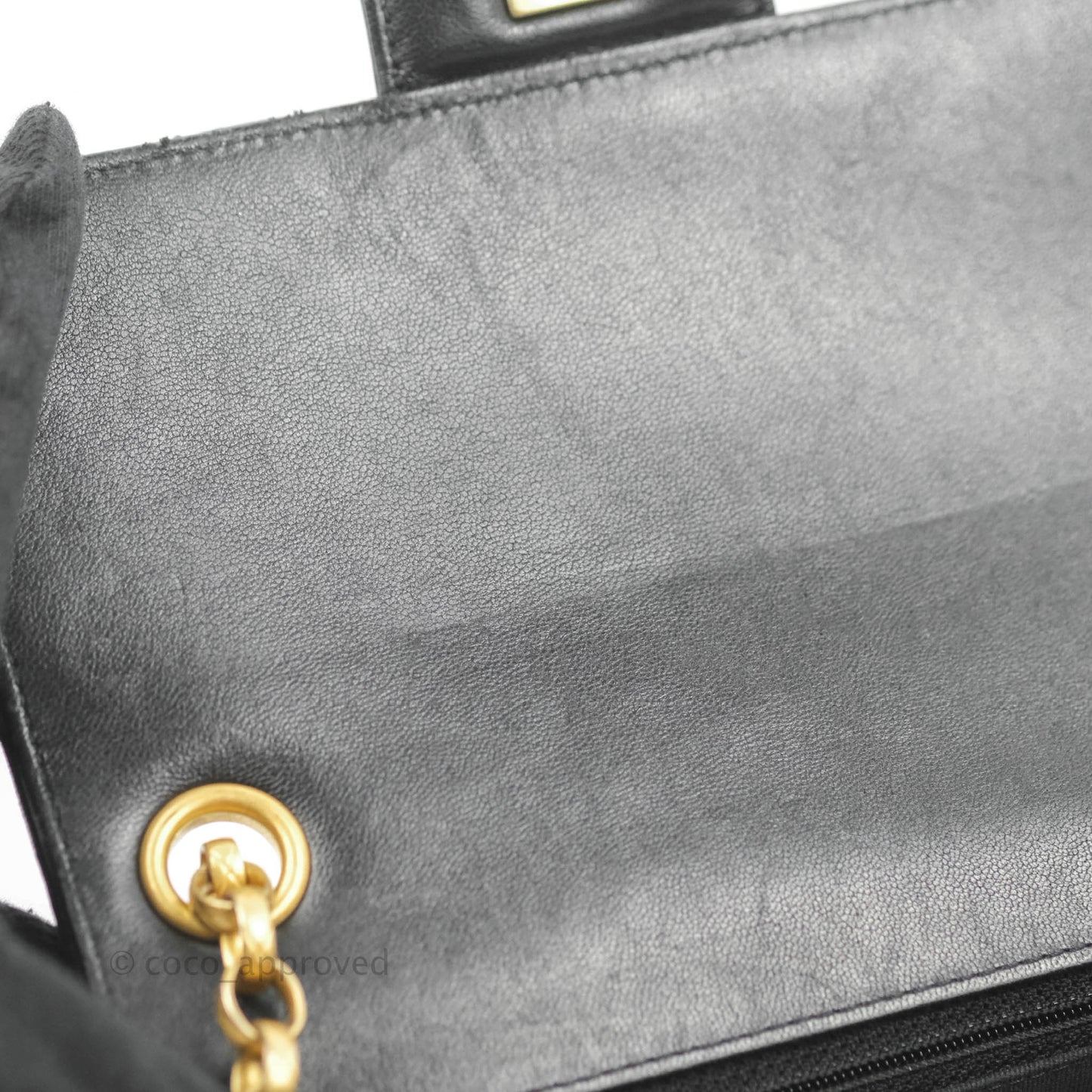 Chanel Quilted Square Flap Bijoux Chain Strap Black Aged Gold Hardware