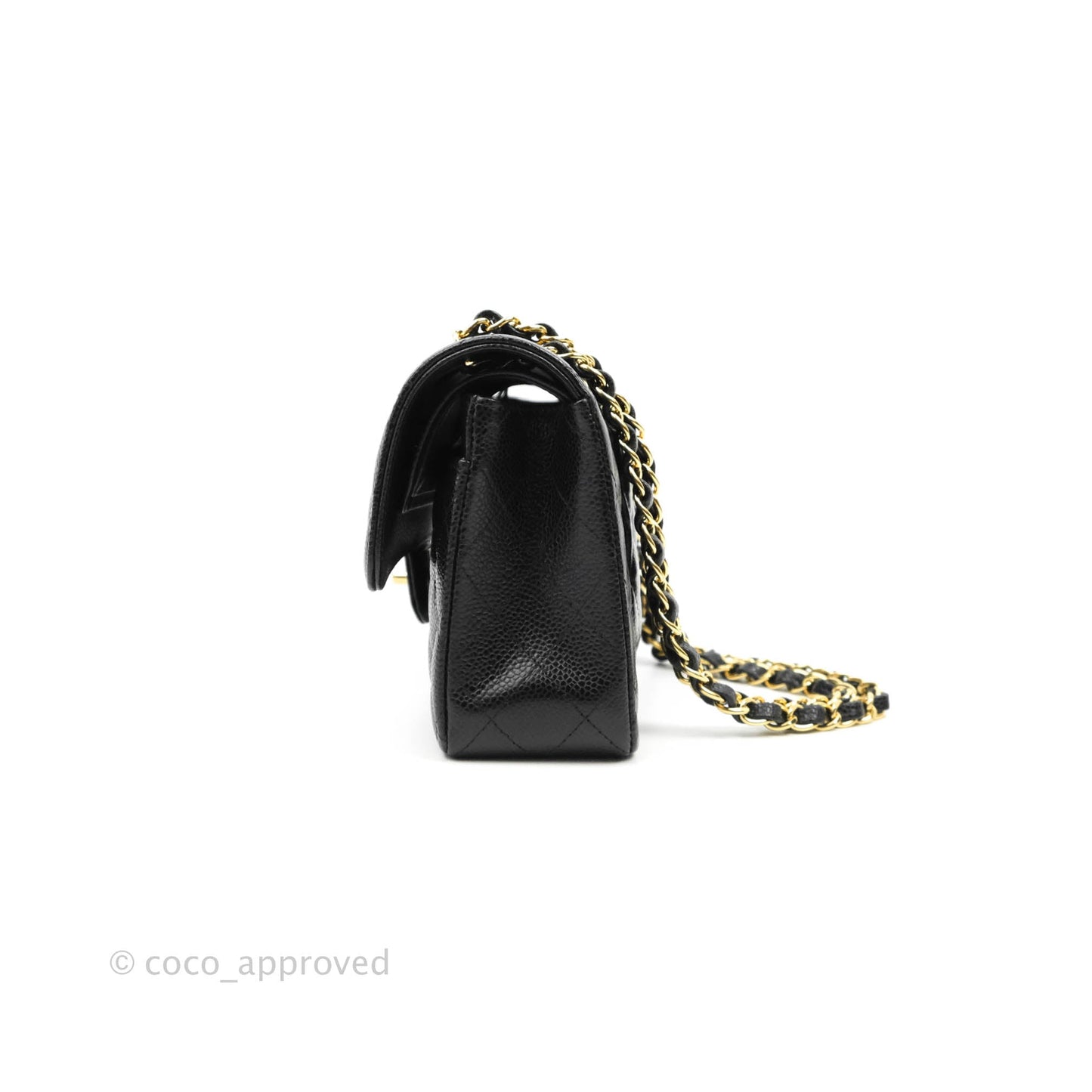 Chanel Classic Small S/M Flap Black Caviar Gold Hardware