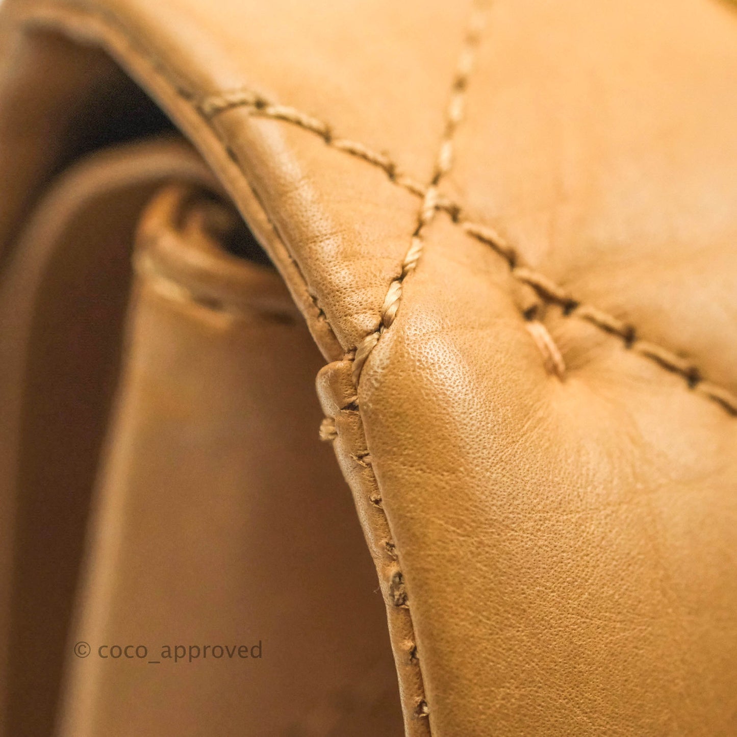 Chanel Quilted Reissue 227 Flap Beige Calfskin Aged Gold Hardware