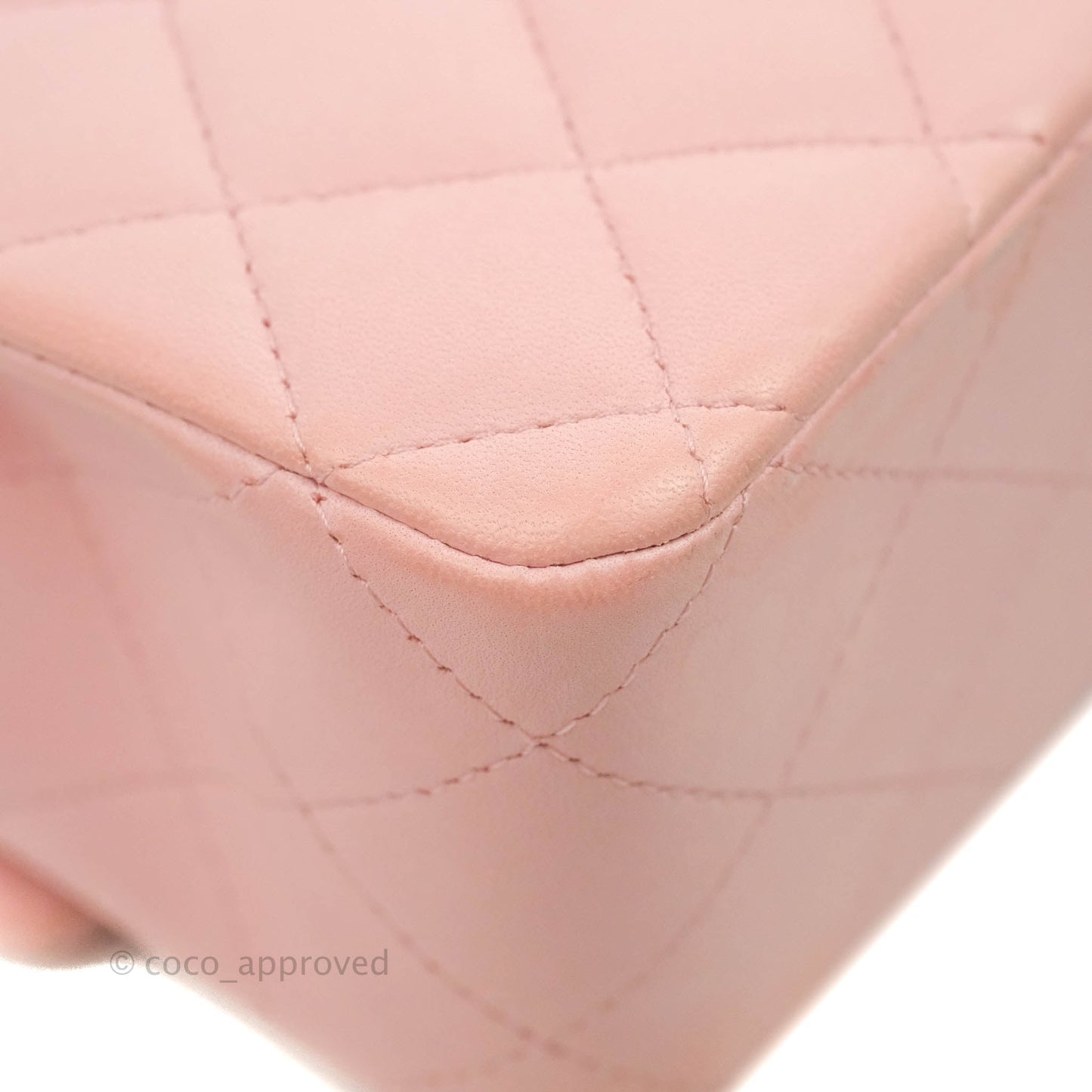 Chanel Classic M/L Medium Flap Quilted Pink Lambskin Gold Hardware