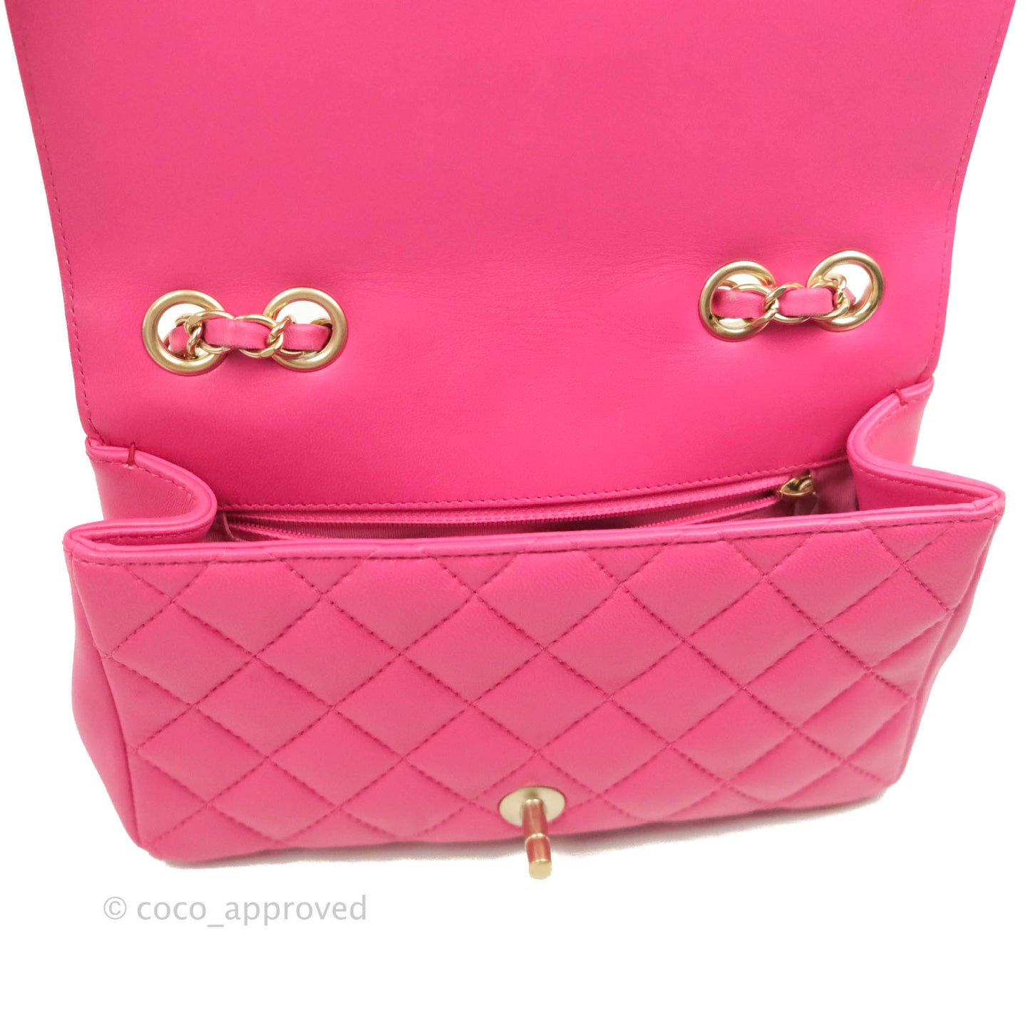 Chanel Quilted Small Flap Pink Lambskin Matte Gold Hardware