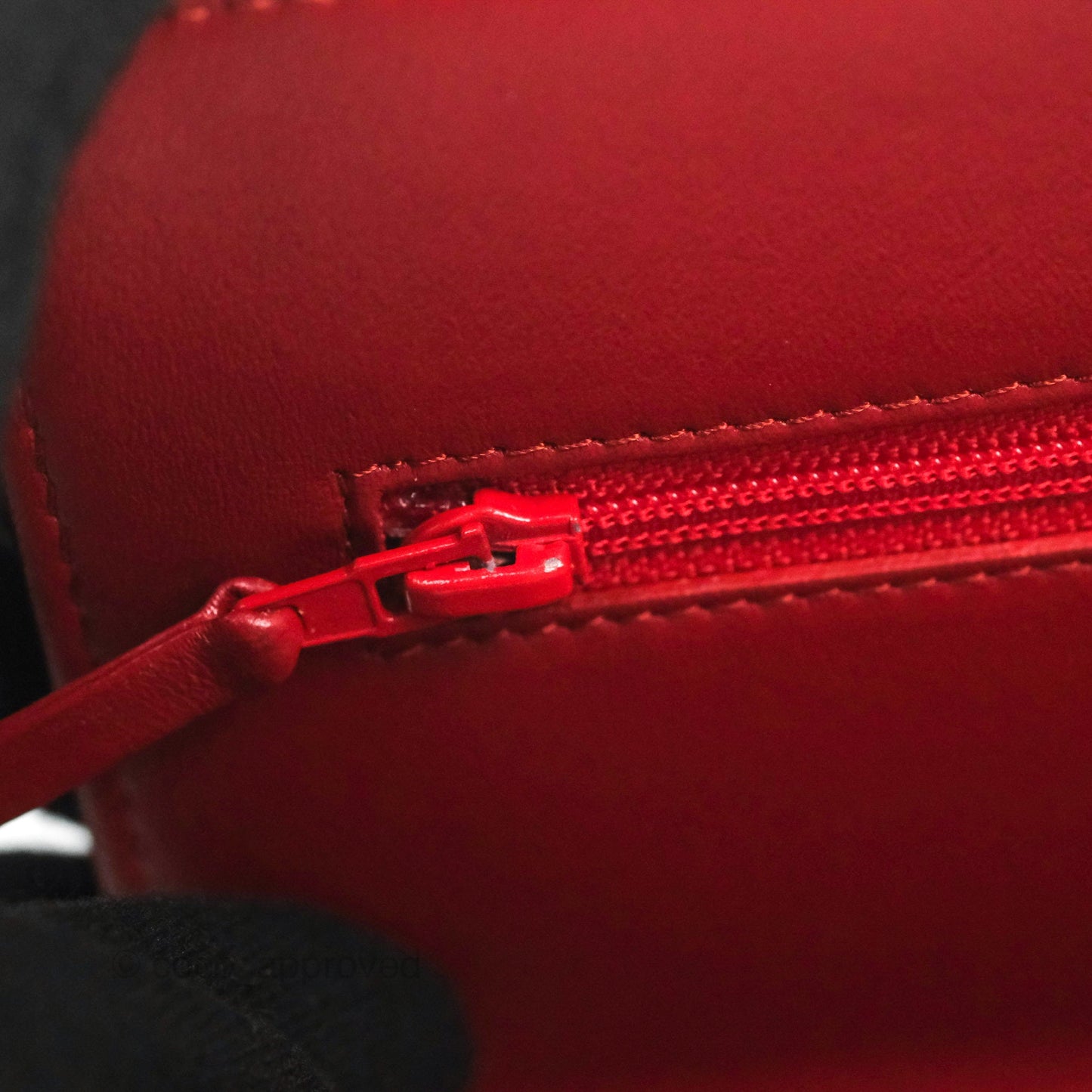 Chanel Camellia Embossed Wallet On Chain WOC Red Lambskin Silver Hardware