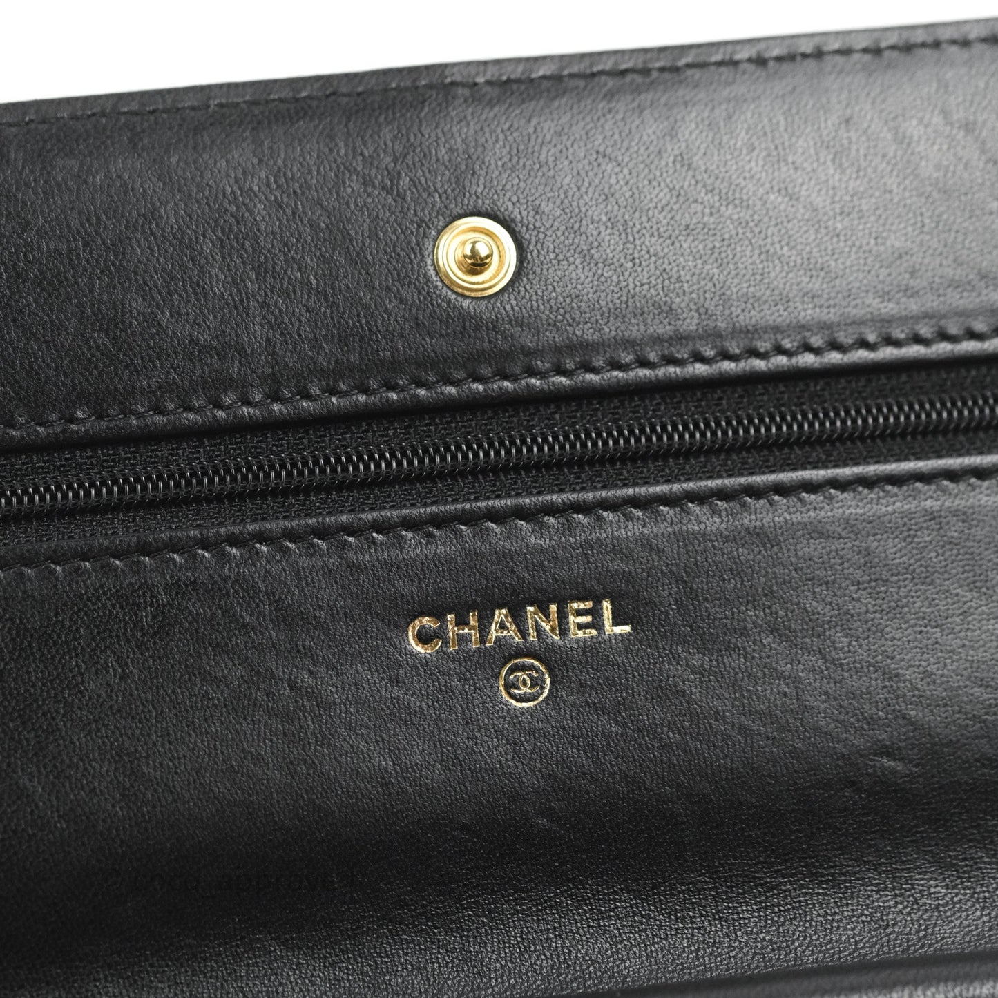 Chanel Quilted Classic Wallet on Chain WOC Black Lambskin Gold Hardware
