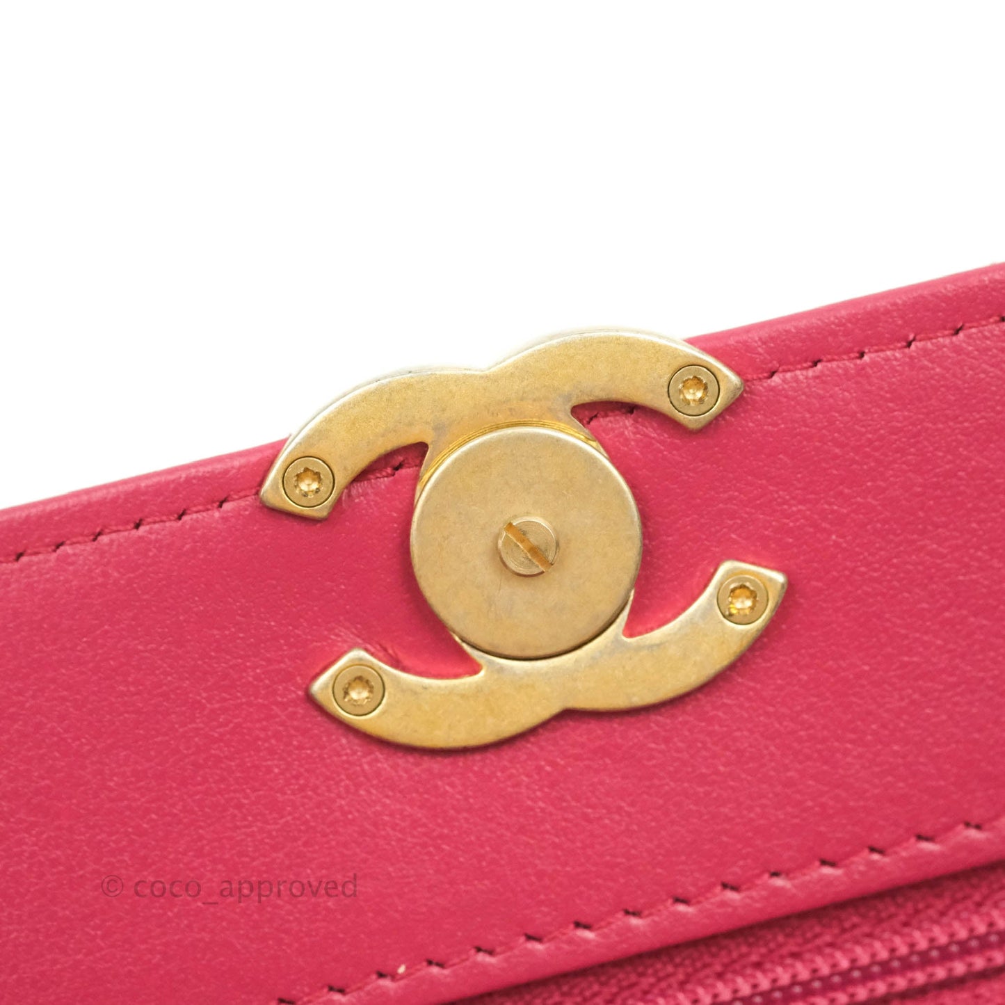 Chanel Quilted Perfect Fit Adjustable Wallet On Chain WOC Pink Calfskin Aged Gold Hardware