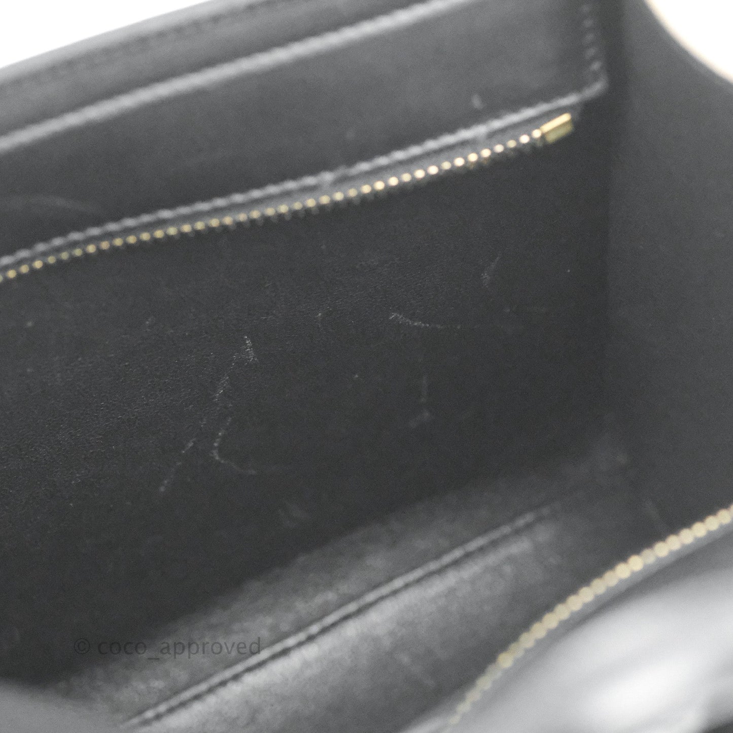 Celine Nano Luggage Bag Tricolour Dune/White/Black Grained Calfskin