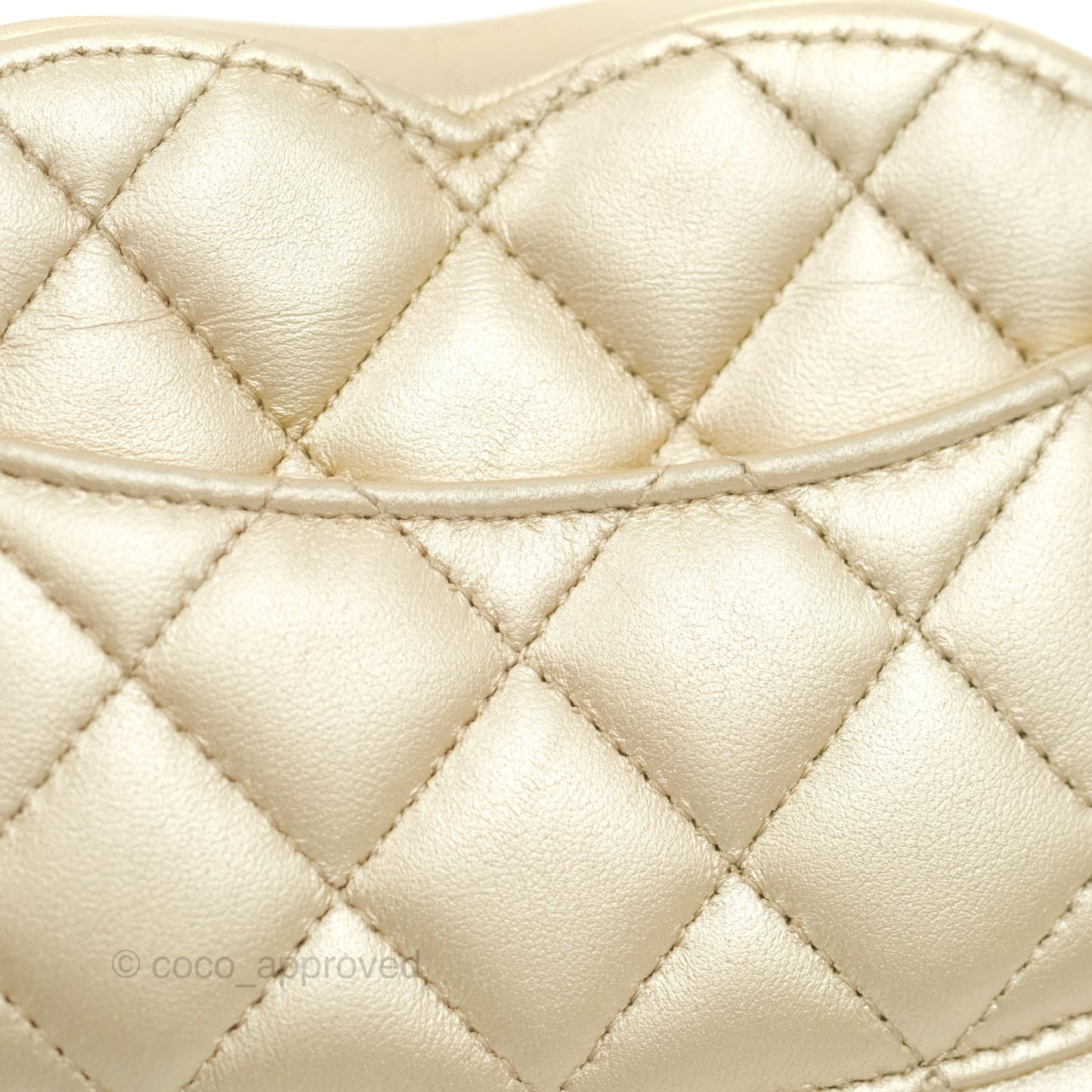 Chanel Small Heart Bag Gold Lambskin Gold Hardware 22S