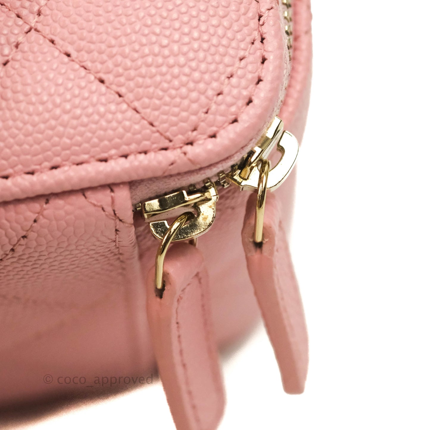 Chanel Classic Vanity with Chain Pink Caviar Gold Hardware