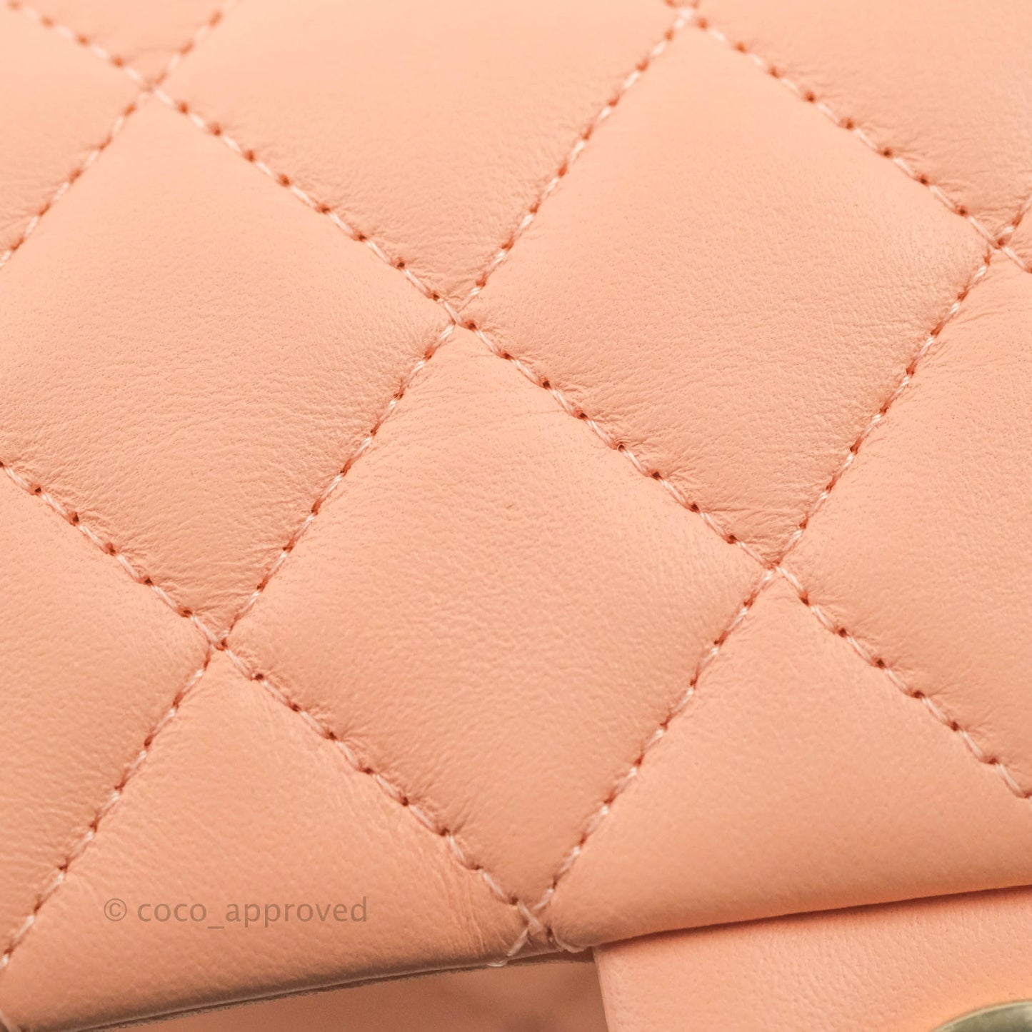 Chanel Quilted Mini Rectangular Flap Orange Clair Lambskin Gold Hardware