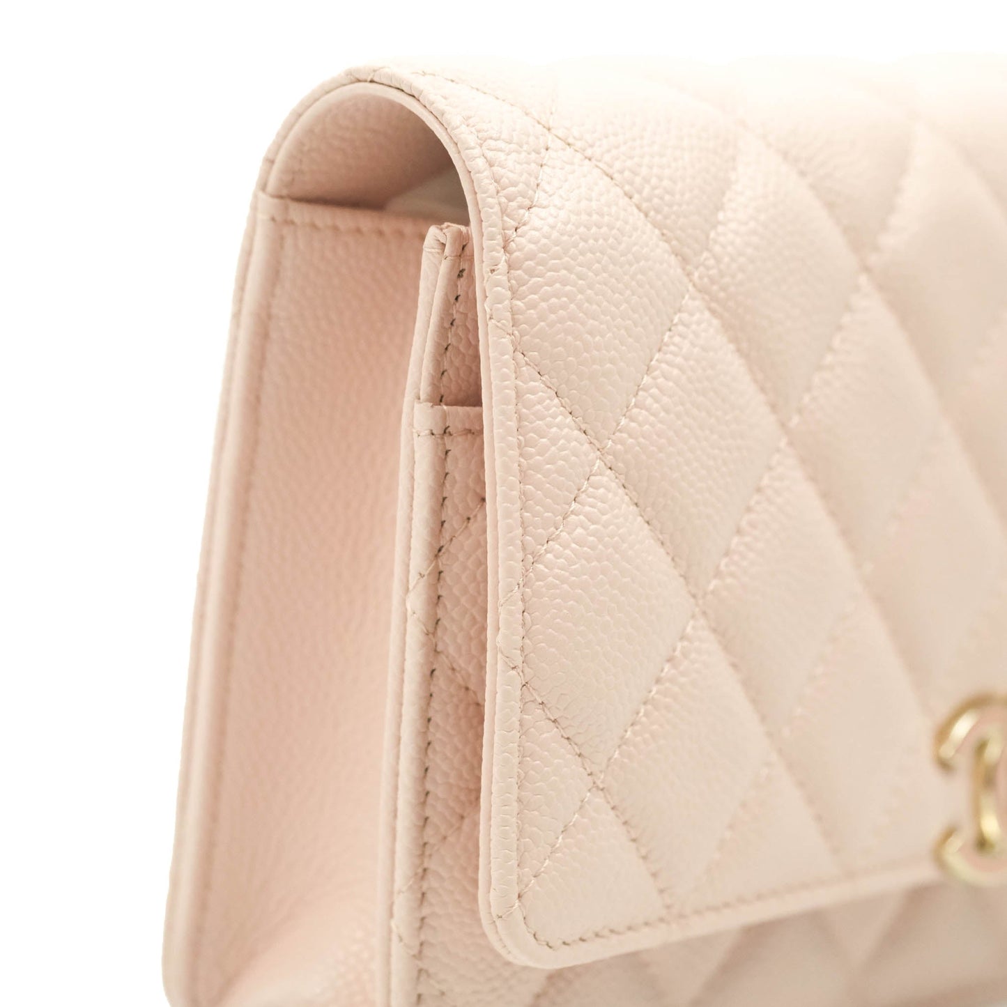 Chanel Wallet on Chain Pale Pink Caviar Gold Hardware 21C