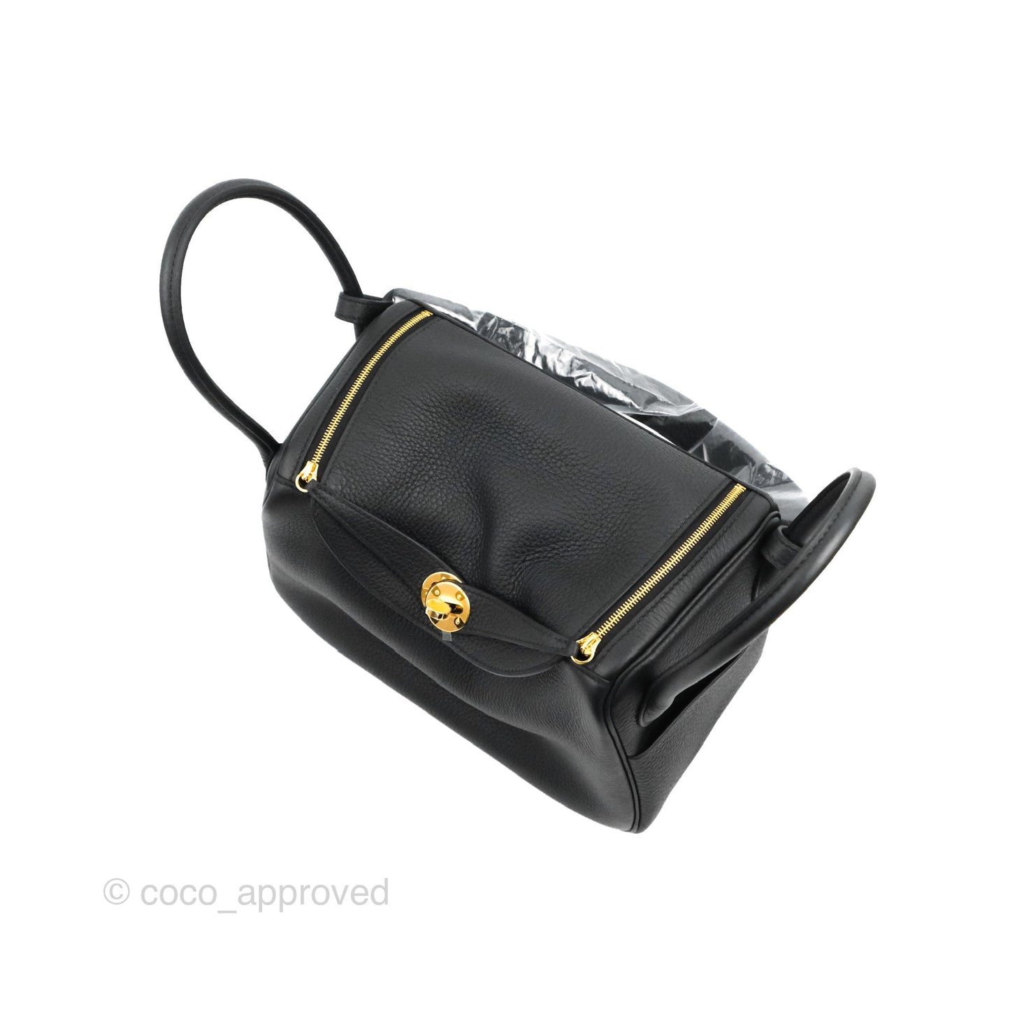 Hermès Lindy 26 Black TC Gold Hardware