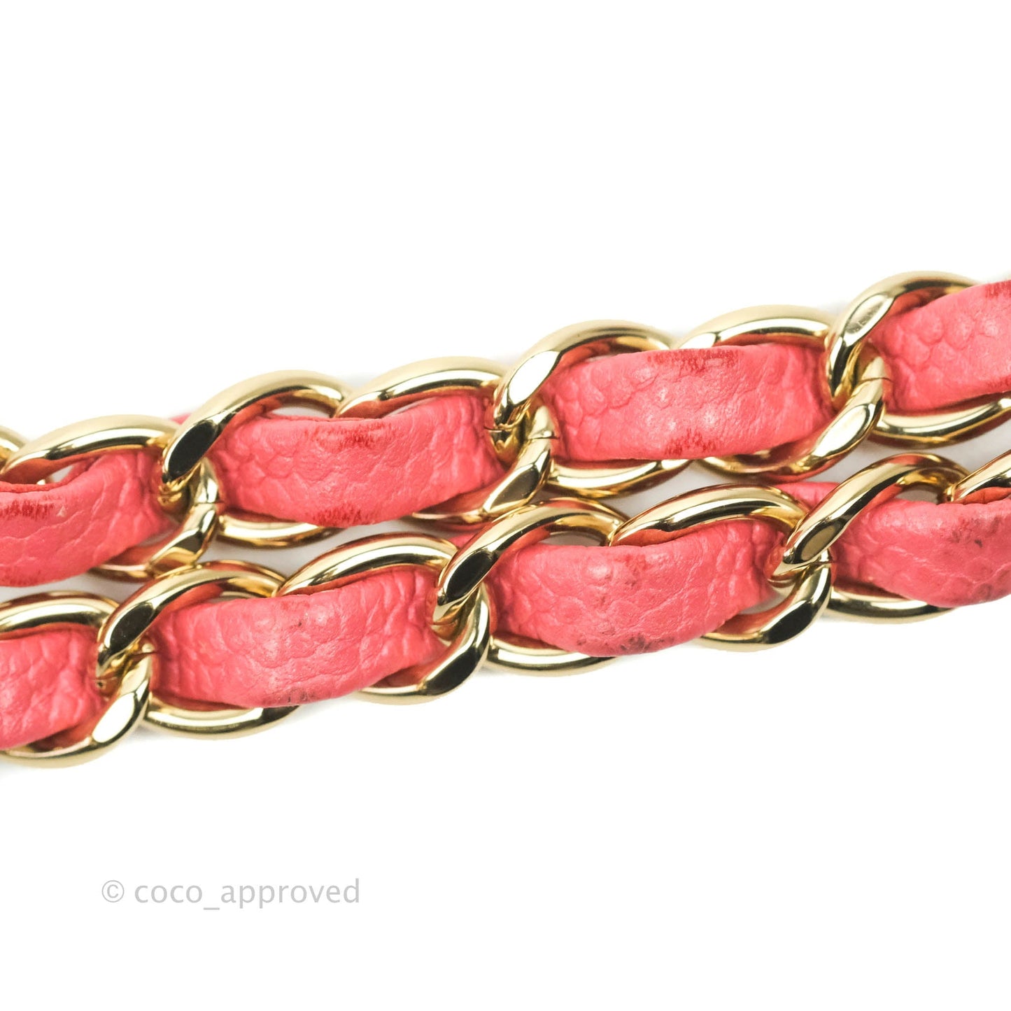 Chanel Quilted Mini Rectangular Flap Pearly Pink Caviar Gold Hardware 18S