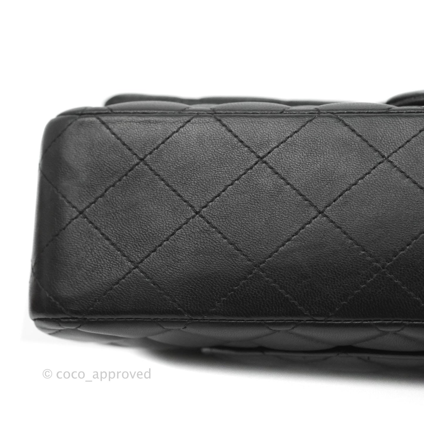 Chanel Classic Quilted M/L Medium Double Flap So Black Lambskin